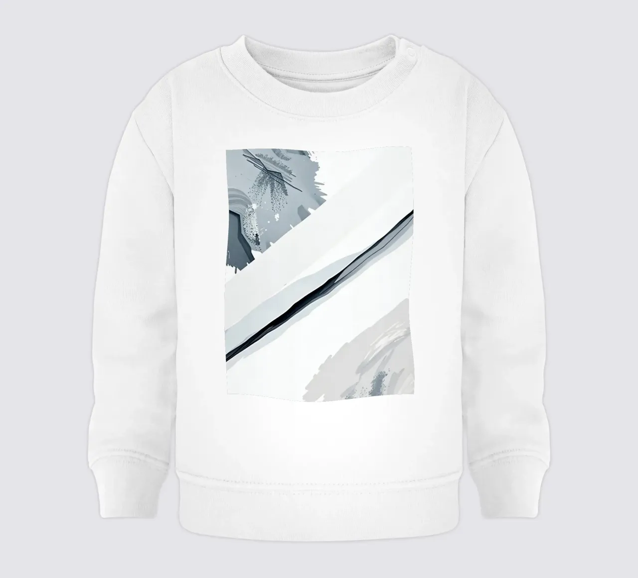 Immagine astratta con linea diagonale e macchie grigie felpa neonato da DesignDoodle
