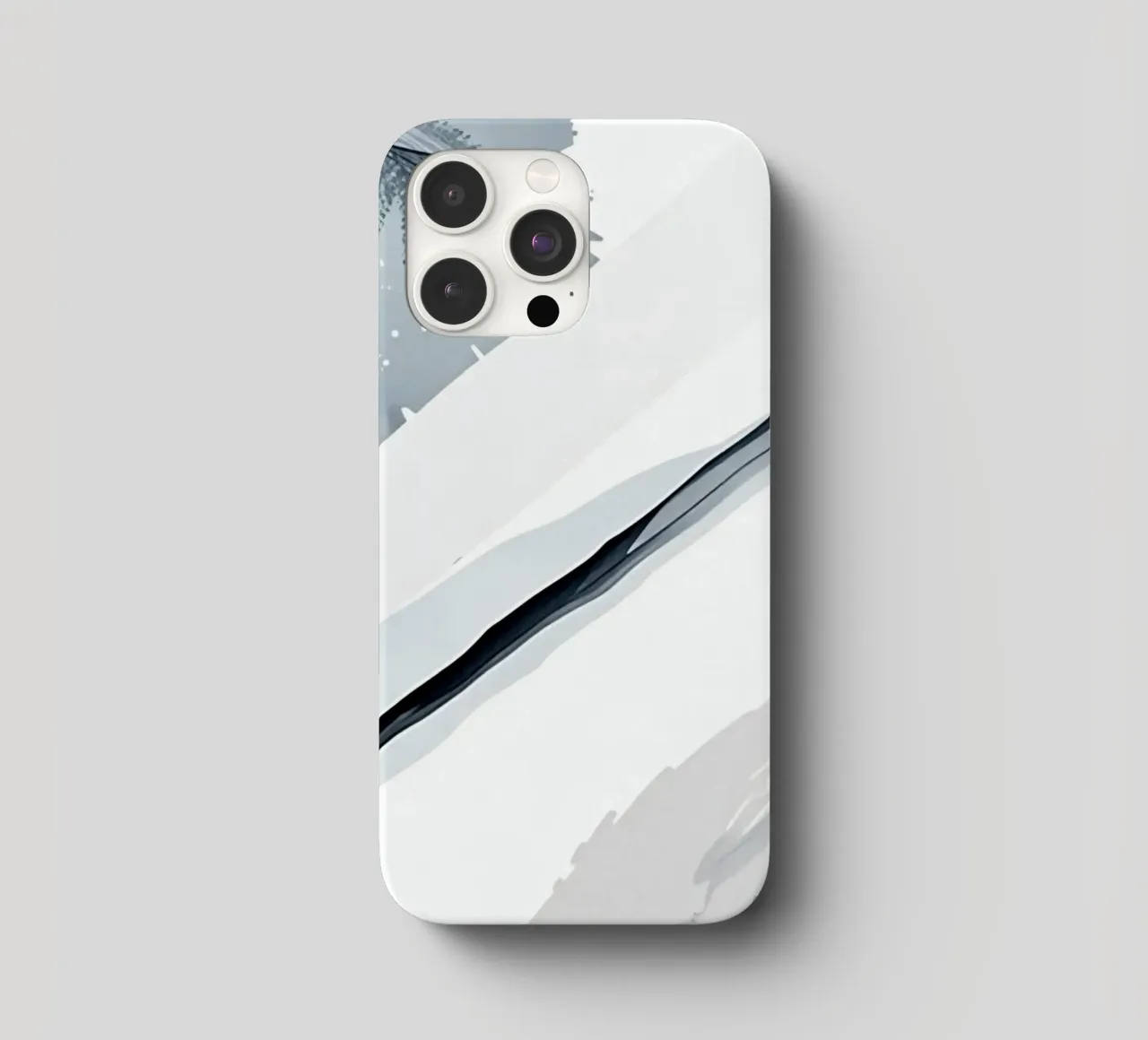 Abstract Image with Diagonal Line and Grey Splatters iphone case by DesignDoodle