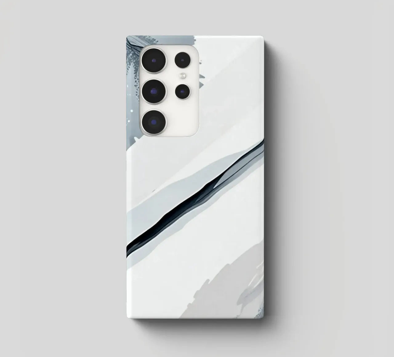 Abstract Image with Diagonal Line and Grey Splatters samsung phone case by DesignDoodle