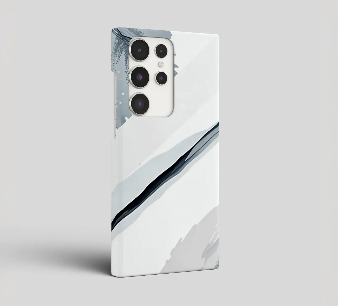 Abstract Image with Diagonal Line and Grey Splatters samsung phone case by DesignDoodle