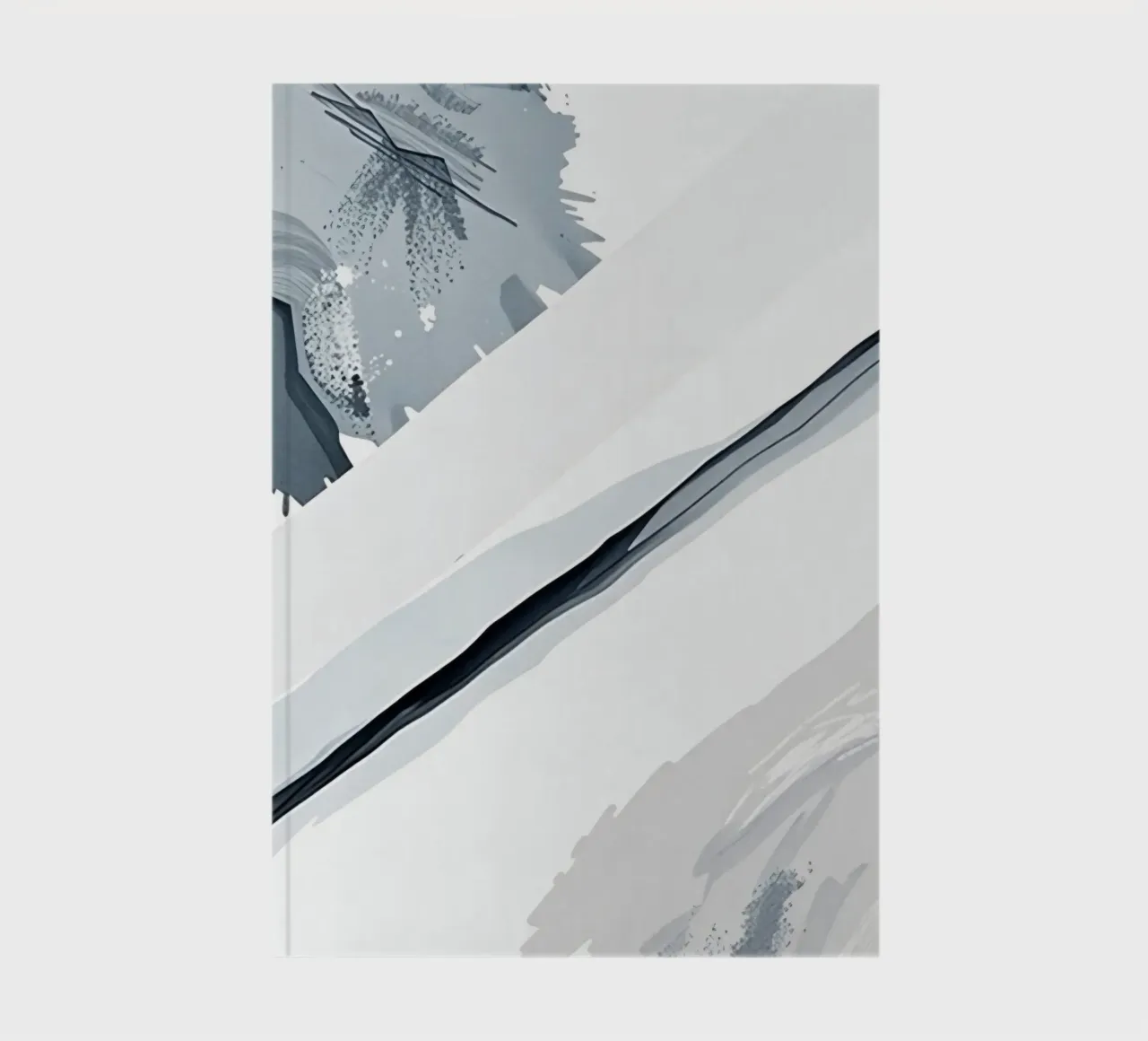 Abstract Image with Diagonal Line and Grey Splatters notebook by DesignDoodle