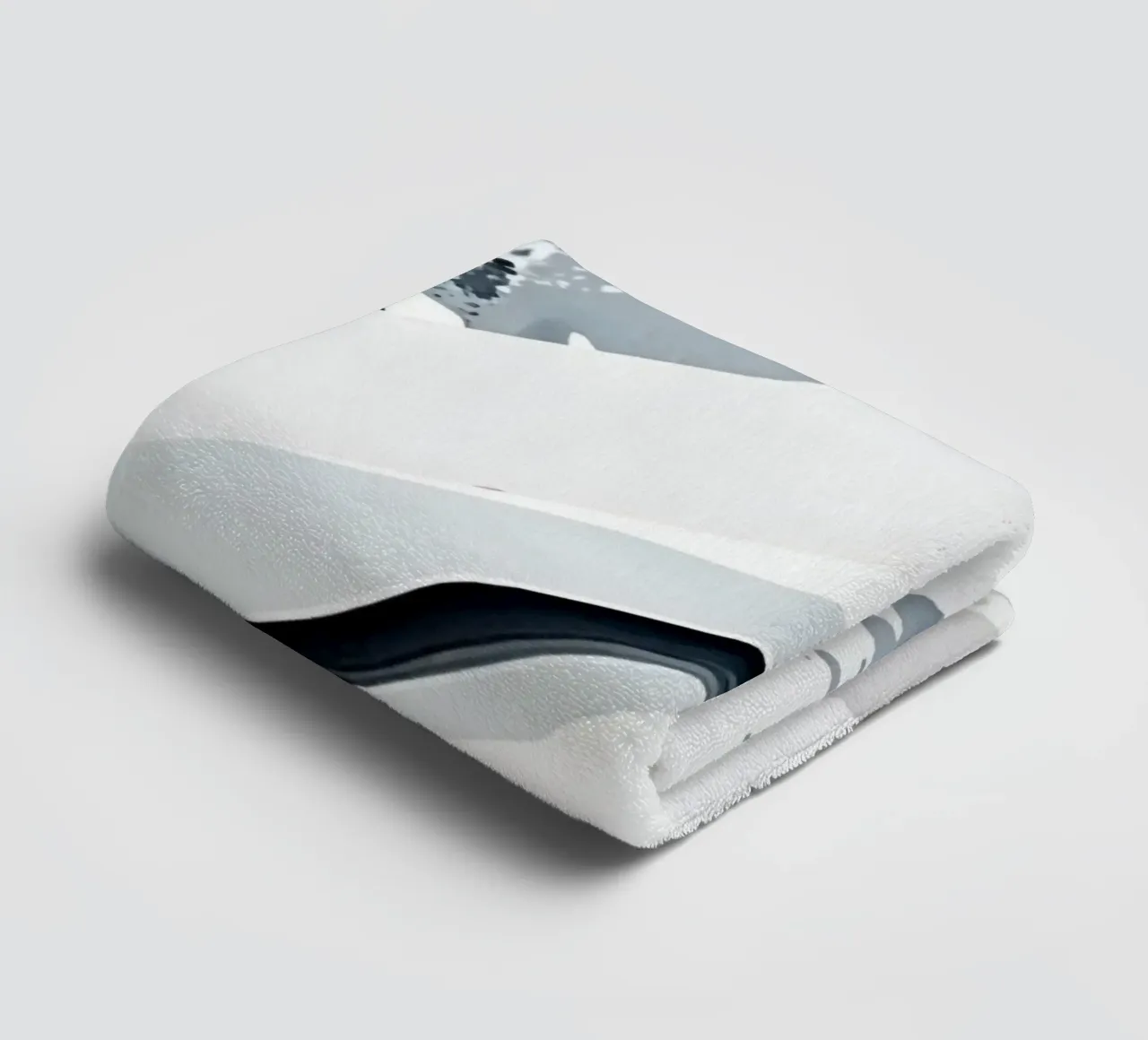 Abstract Image with Diagonal Line and Grey Splatters towel by DesignDoodle