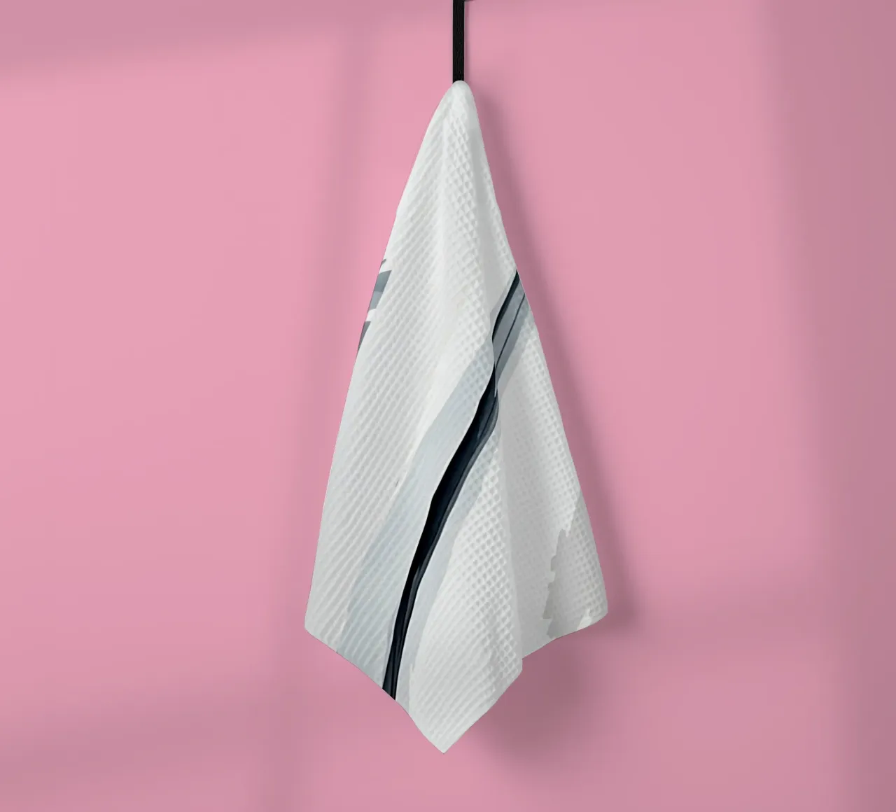 Abstract Image with Diagonal Line and Grey Splatters tea towel by DesignDoodle