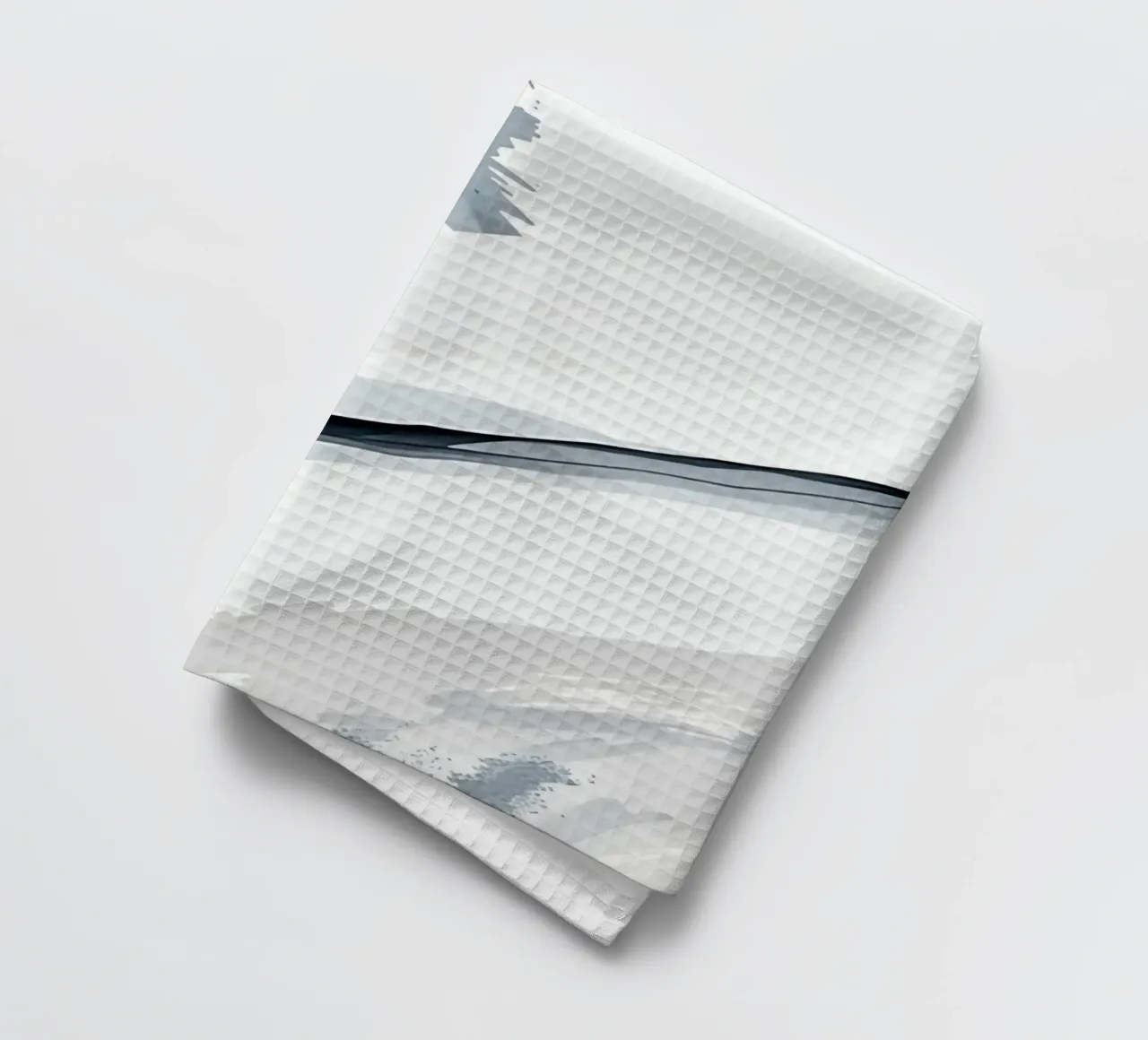 Abstract Image with Diagonal Line and Grey Splatters tea towel by DesignDoodle