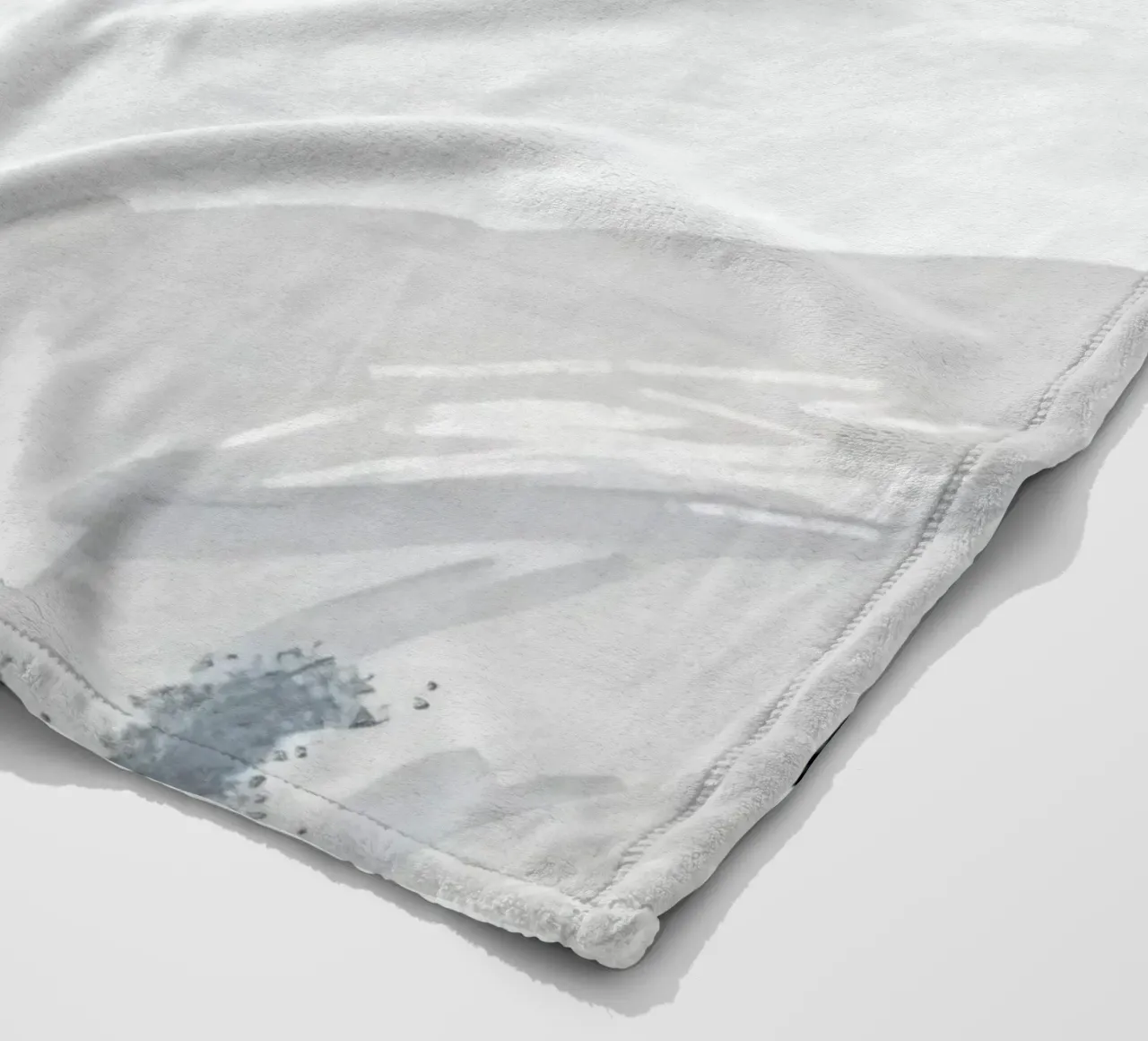 Abstract Image with Diagonal Line and Grey Splatters fleece blanket by DesignDoodle