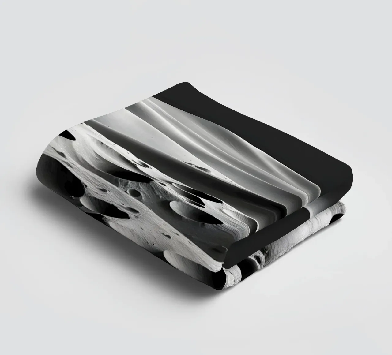 Paisaje lunar monocromo, cráteres y dunas abstractos toalla de baño de Artistic-shop