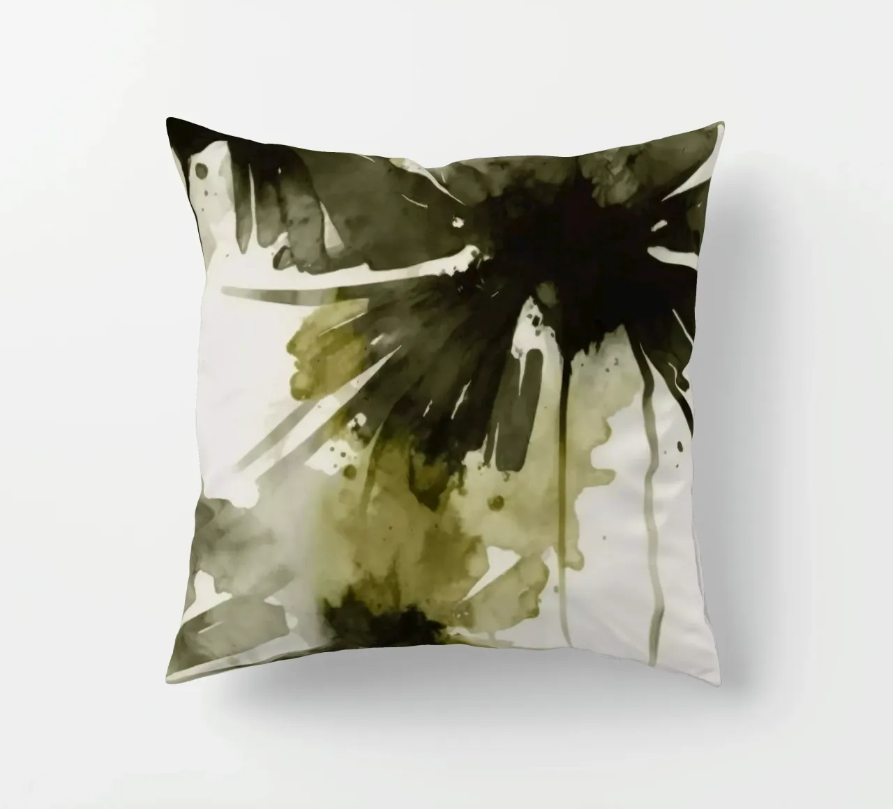 Green Flowers No 2 cuscino da treechild