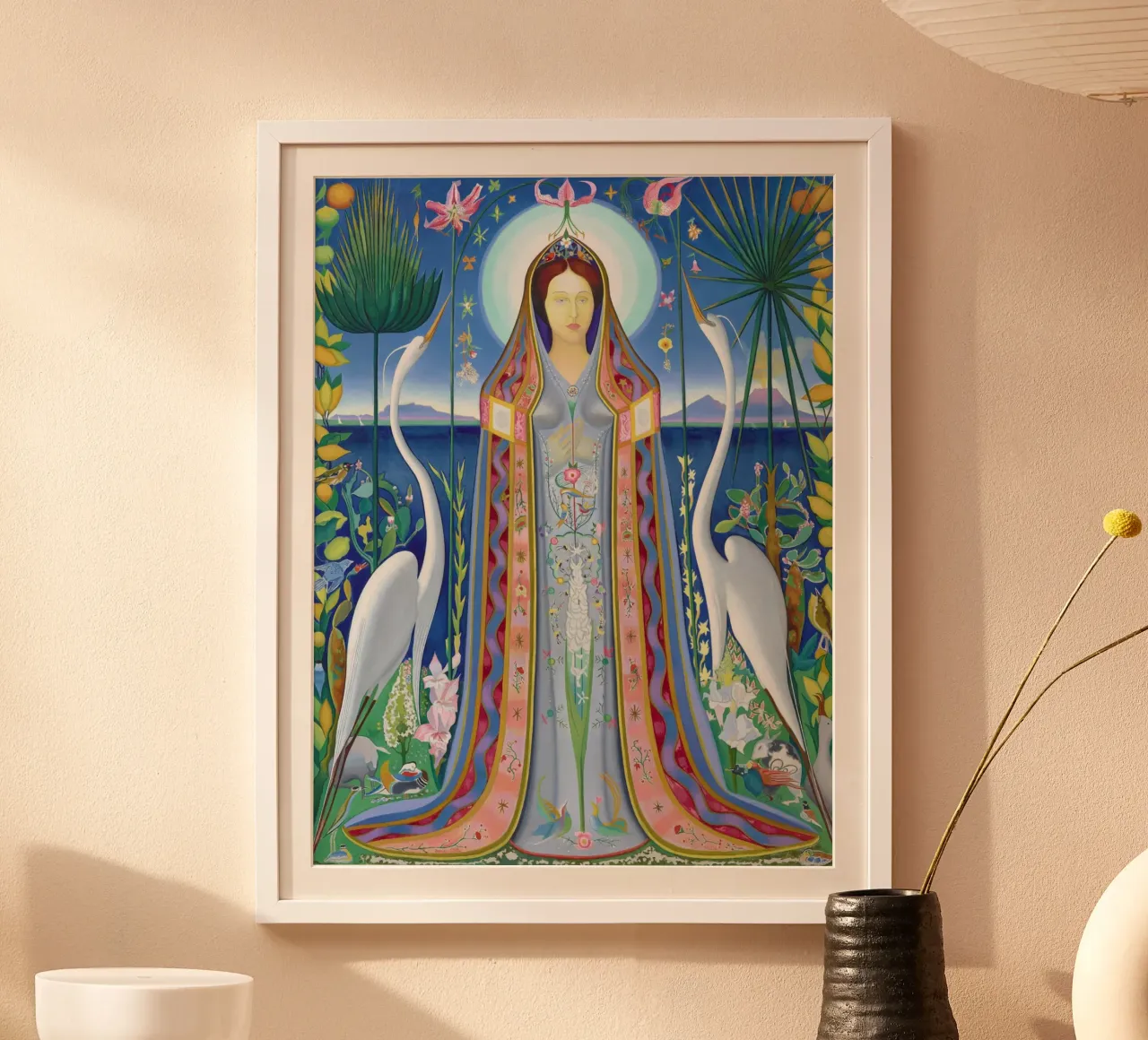 Purissima di Joseph Stella poster con telaio in legno da Venus Art