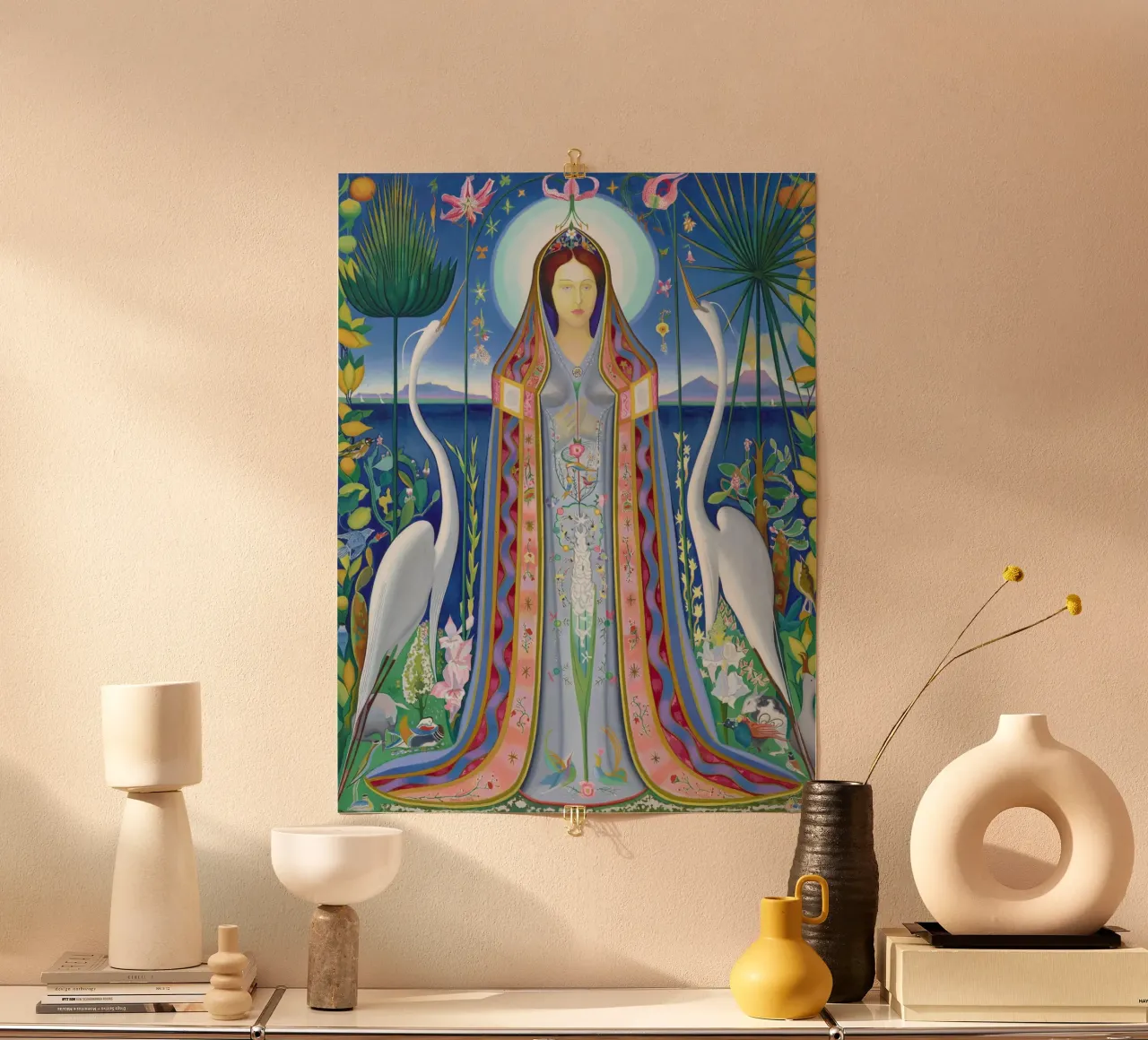 Purissima di Joseph Stella poster con telaio in legno da Venus Art