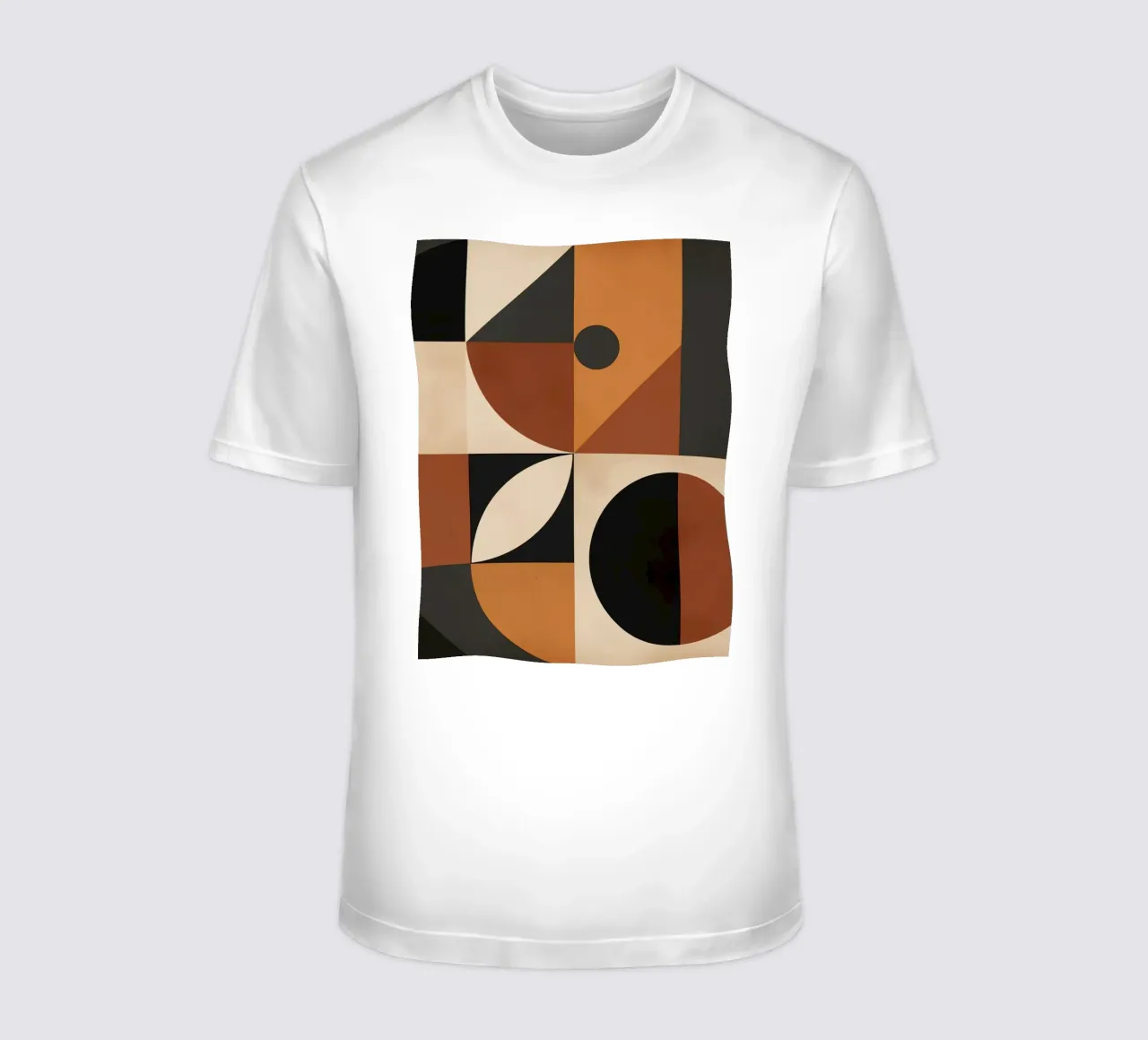 Abstract Geometric Composition with Squares Circles and Tria t-shirt by DesignDoodle