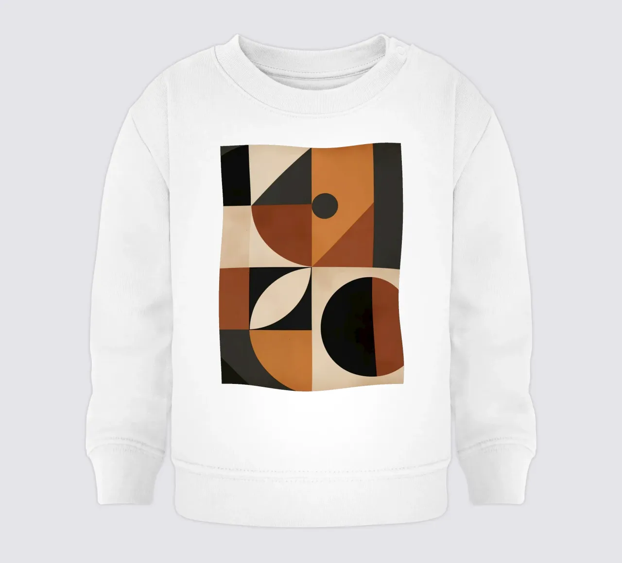 Abstract Geometric Composition with Squares Circles and Tria baby sweatshirt by DesignDoodle