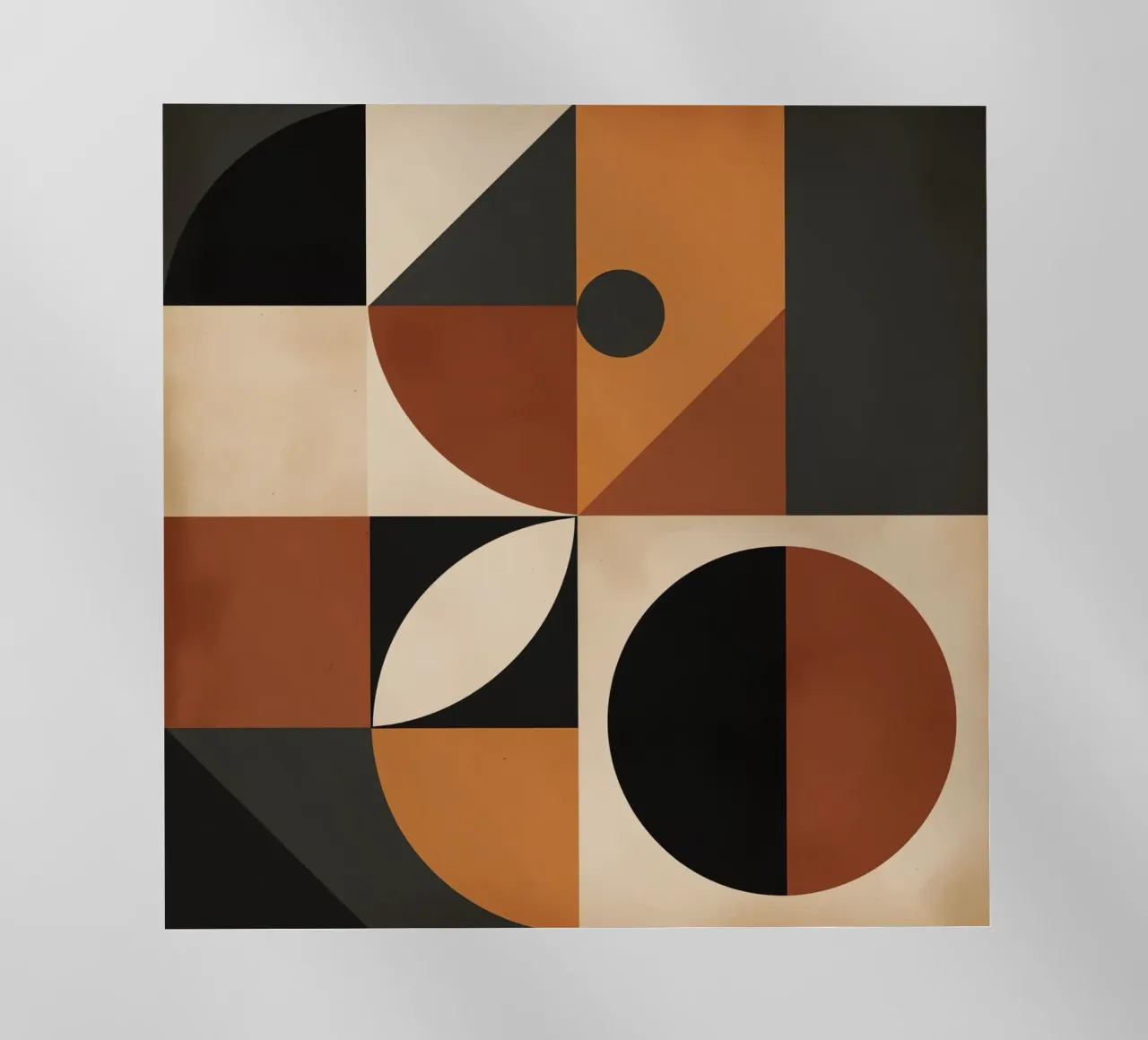 Composición geométrica abstracta con cuadrados, círculos y triángulos lámina retroiluminada de DesignDoodle