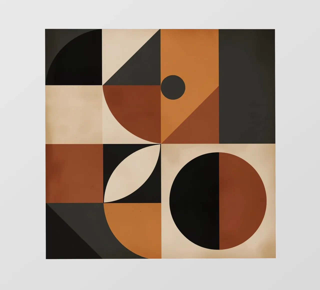 Composición geométrica abstracta con cuadrados, círculos y triángulos lámina retroiluminada de DesignDoodle