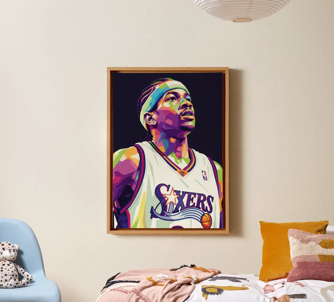 Allen Iverson - WPAP art #3 tela con Cornice a cassetta da Hantamrata