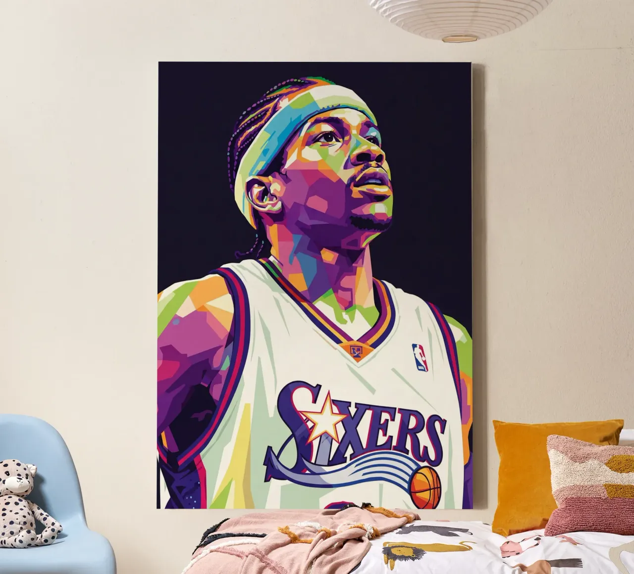 Allen Iverson - WPAP art #3 tela con Cornice a cassetta da Hantamrata