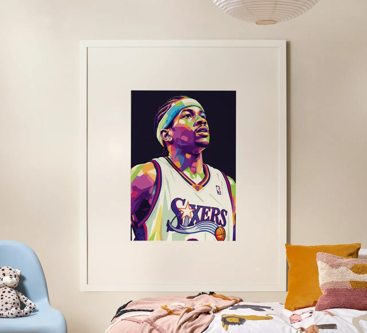 Allen Iverson - WPAP art #3 poster con telaio in plastica da Hantamrata