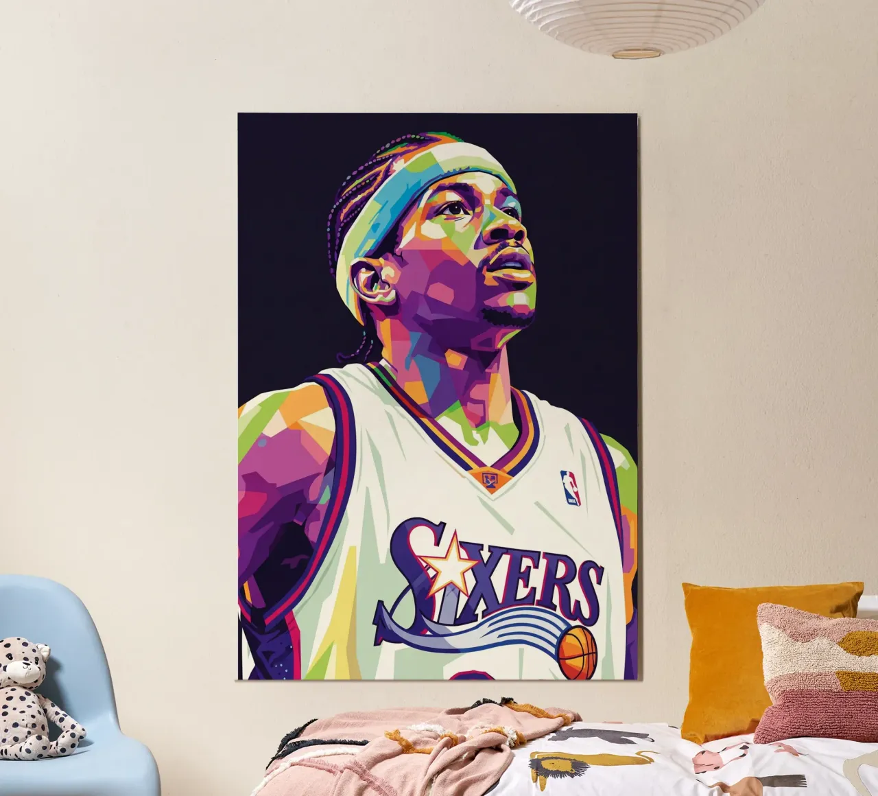 Allen Iverson - WPAP art #3 poster con telaio in plastica da Hantamrata