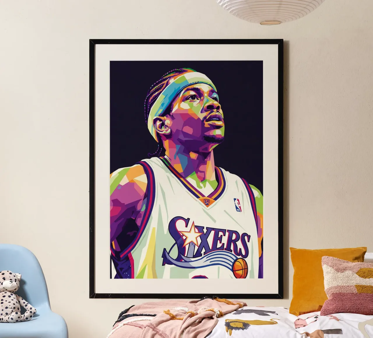 Allen Iverson - WPAP art #3 poster con telaio in plastica da Hantamrata