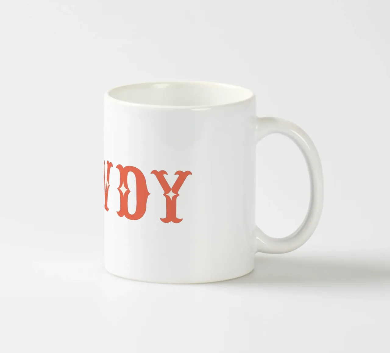 Howdy – Western Typography Print in Coral and Pink tazza in ceramica da Vivdesign