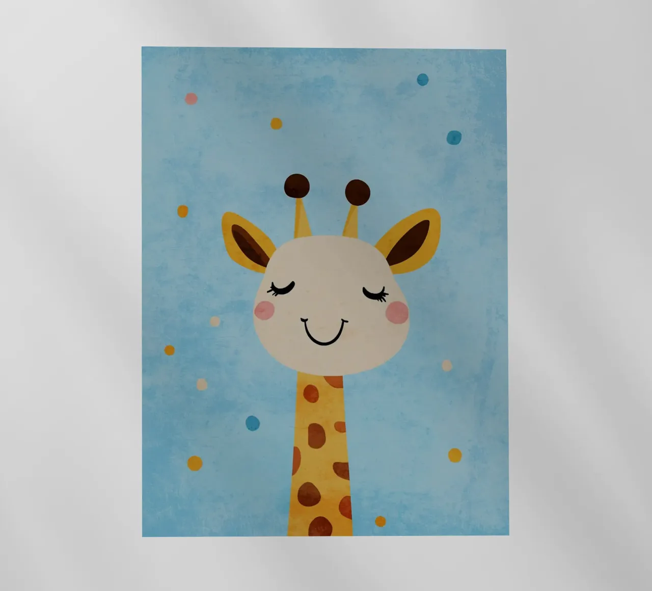 giraffa che sorride macchie occhi chiusi pellicola backlit da Courtney Ohling