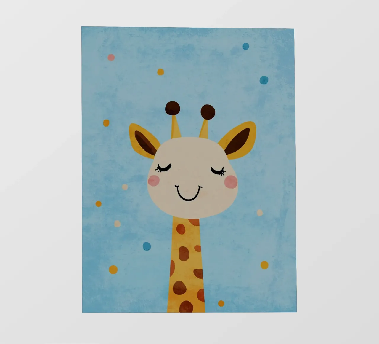 giraffa che sorride macchie occhi chiusi pellicola backlit da Courtney Ohling