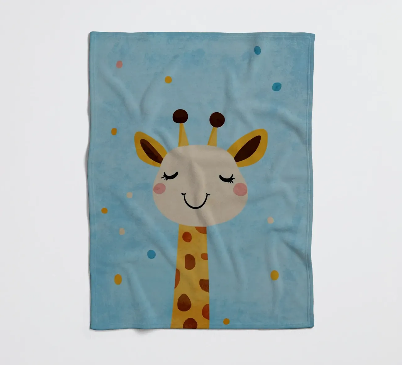 giraffa che sorride macchie occhi chiusi coperta in pile da Courtney Ohling