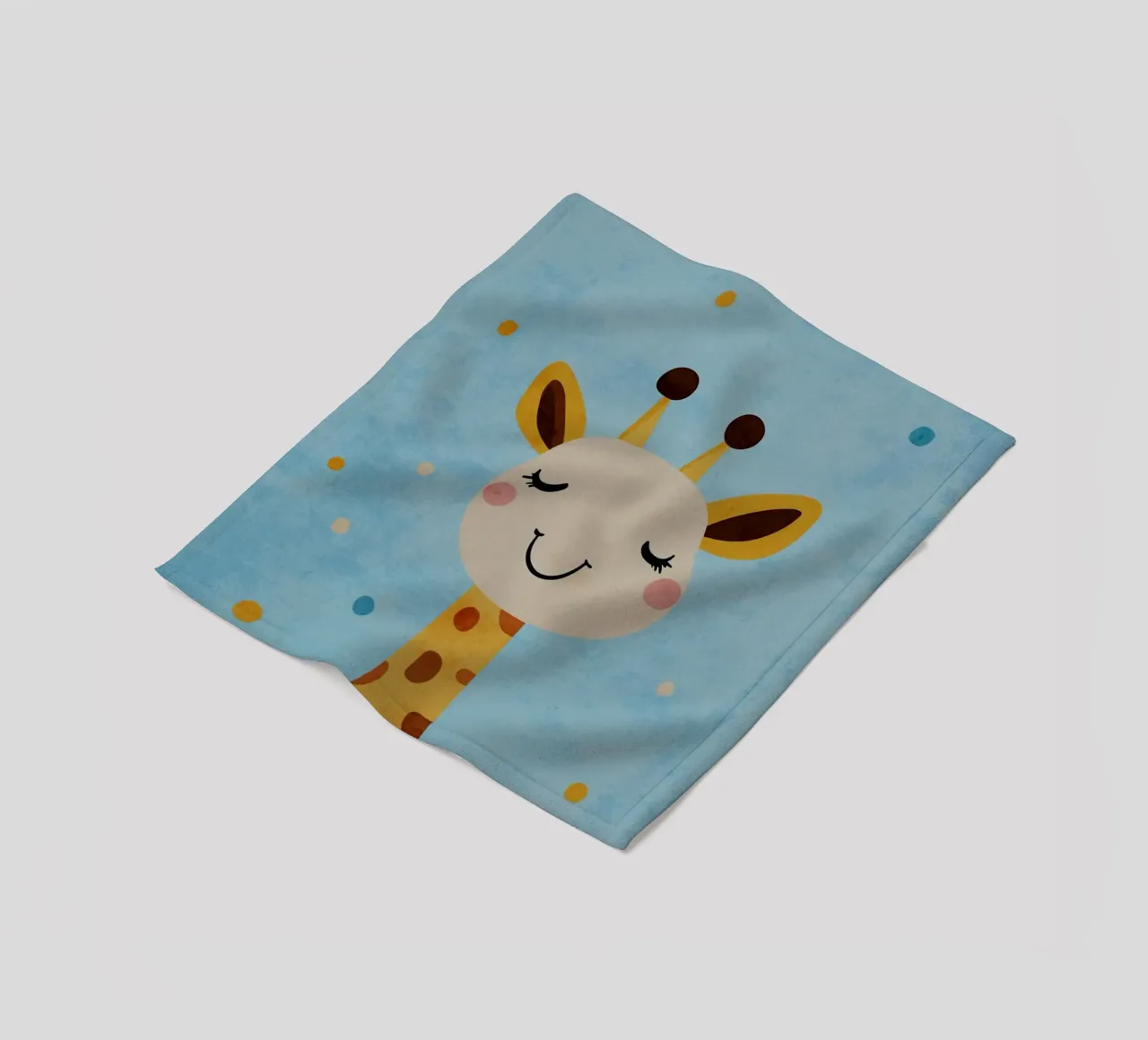 giraffa che sorride macchie occhi chiusi coperta in pile da Courtney Ohling