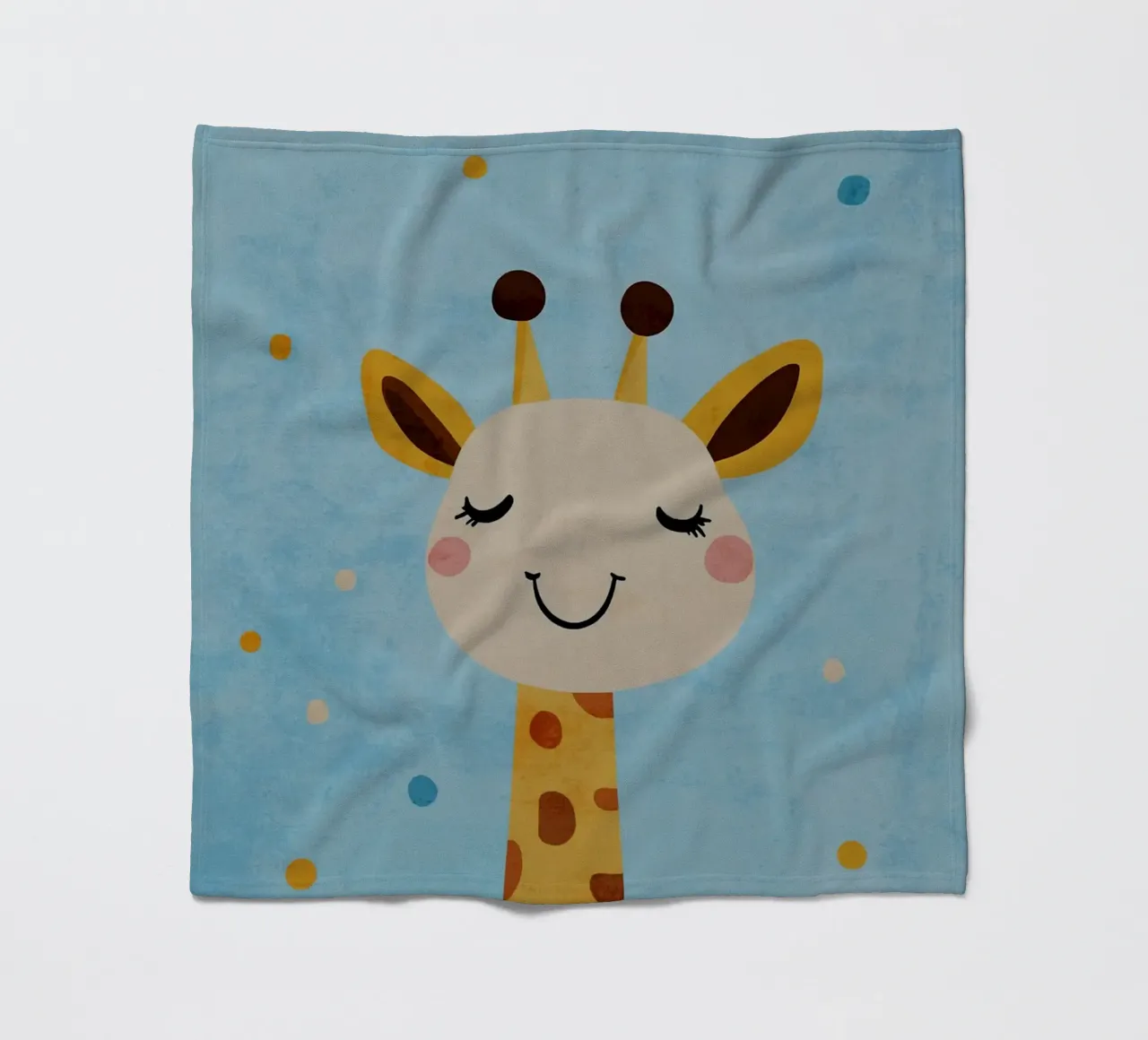 giraffa che sorride macchie occhi chiusi coperta in pile da Courtney Ohling