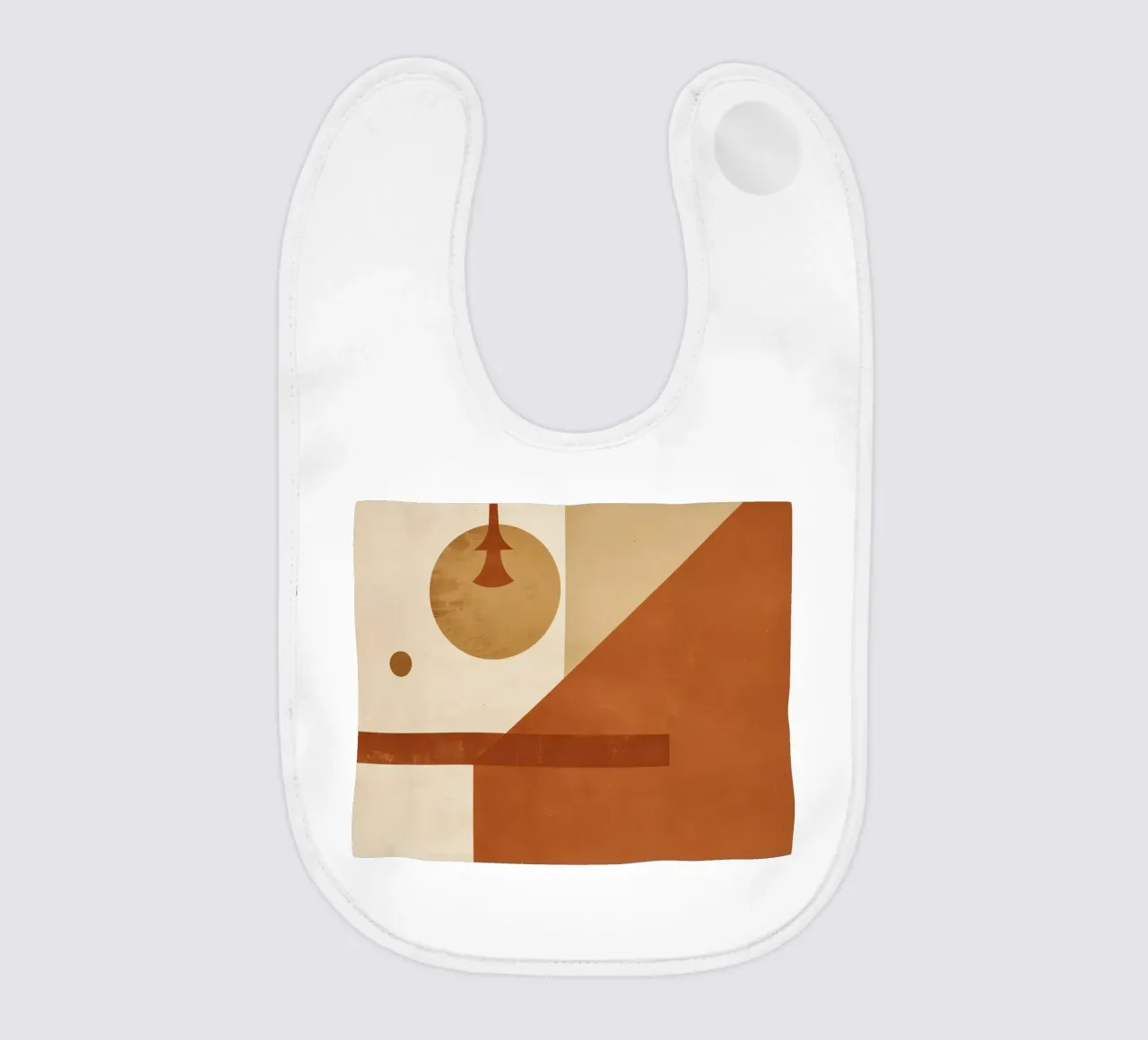 Abstract Geometric Composition with Circles Rectangles baby bib by DesignDoodle