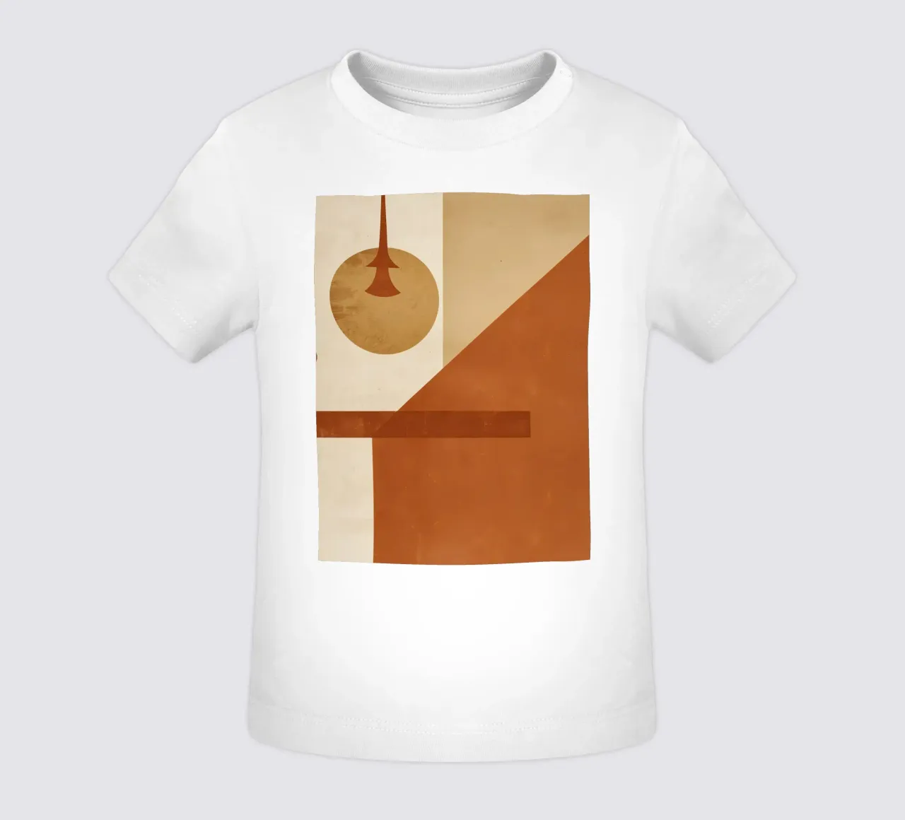Abstract Geometric Composition with Circles Rectangles baby t-shirt by DesignDoodle