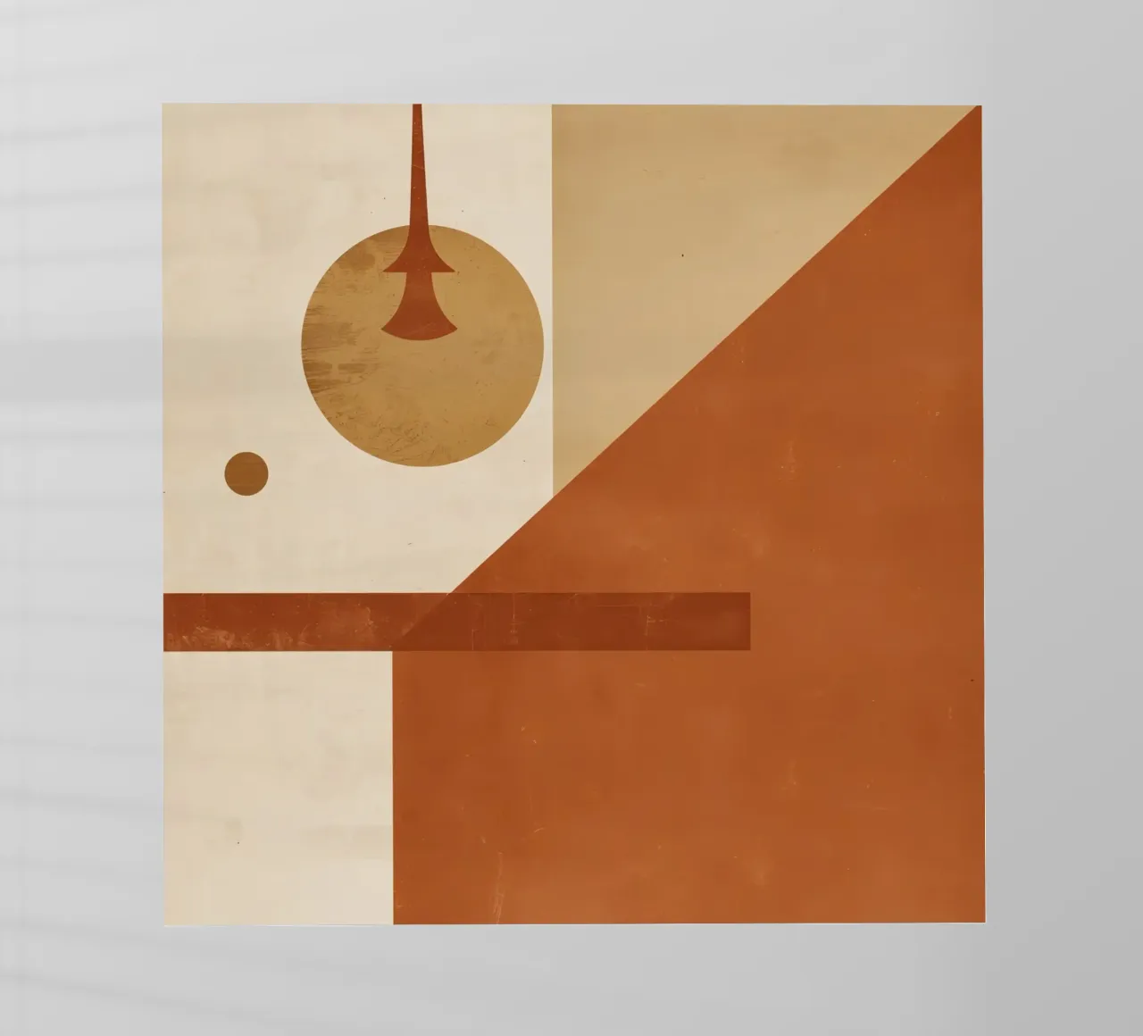 Abstract Geometric Composition with Circles Rectangles backlit film by DesignDoodle