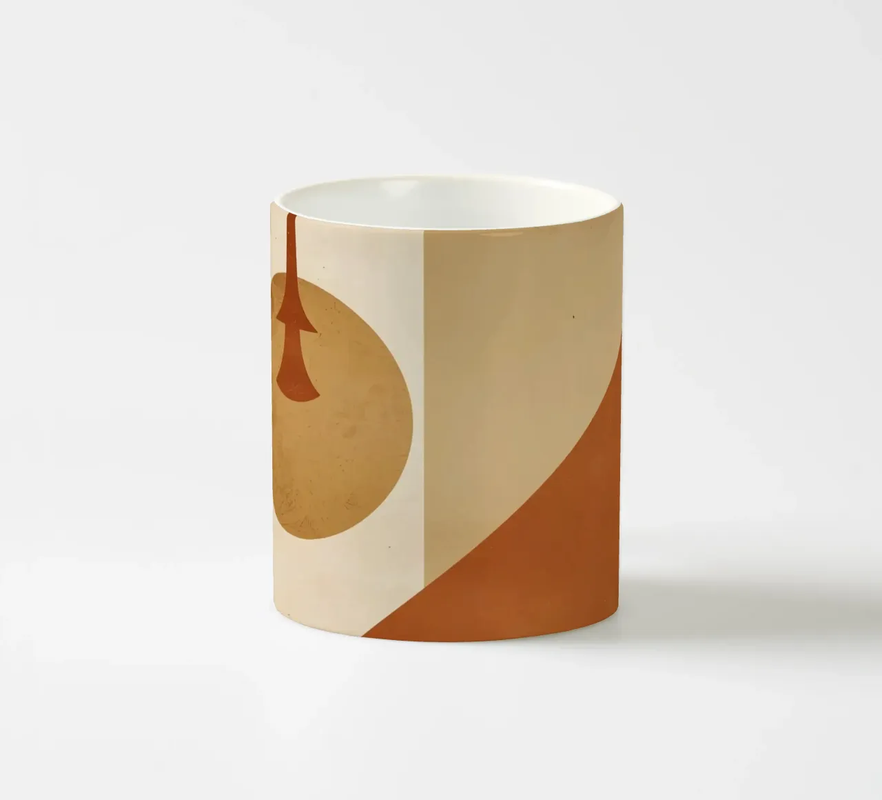Abstract Geometric Composition with Circles Rectangles ceramic mug by DesignDoodle