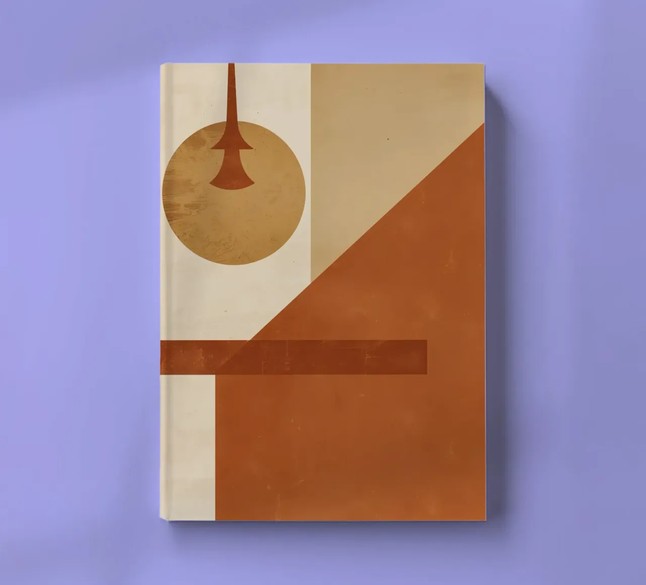 Abstract Geometric Composition with Circles Rectangles notebook by DesignDoodle