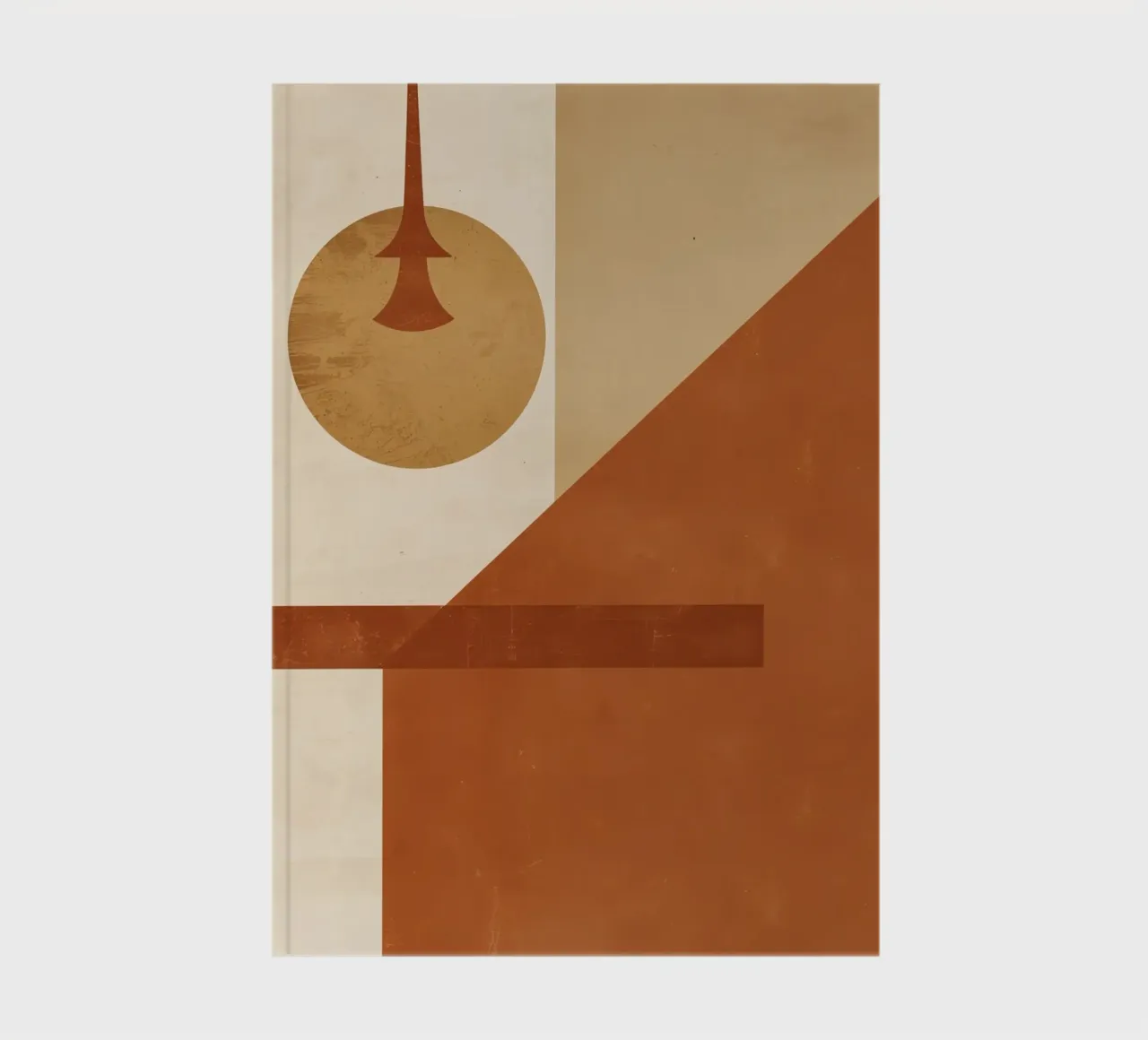 Abstract Geometric Composition with Circles Rectangles notebook by DesignDoodle