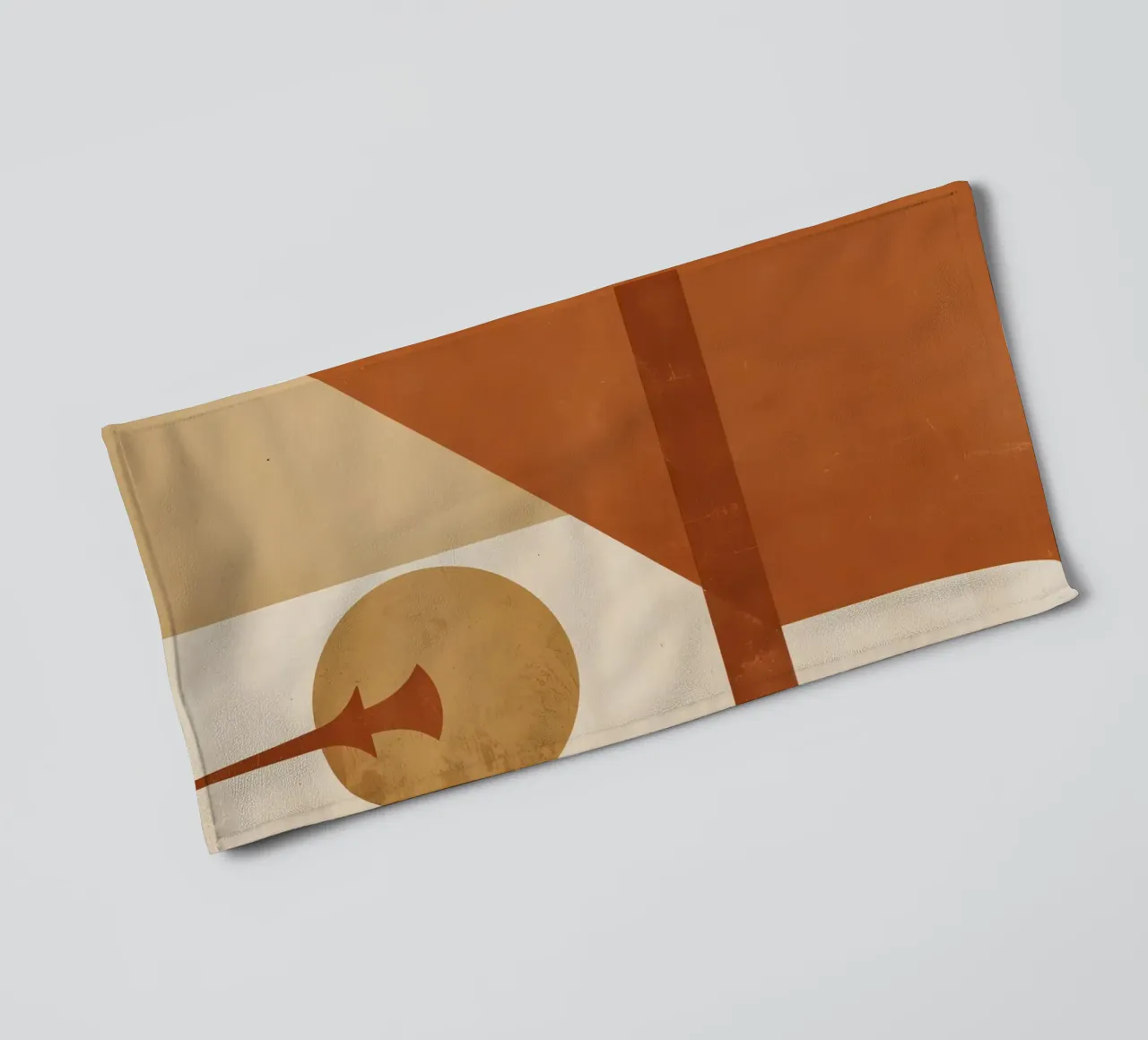 Abstract Geometric Composition with Circles Rectangles towel by DesignDoodle