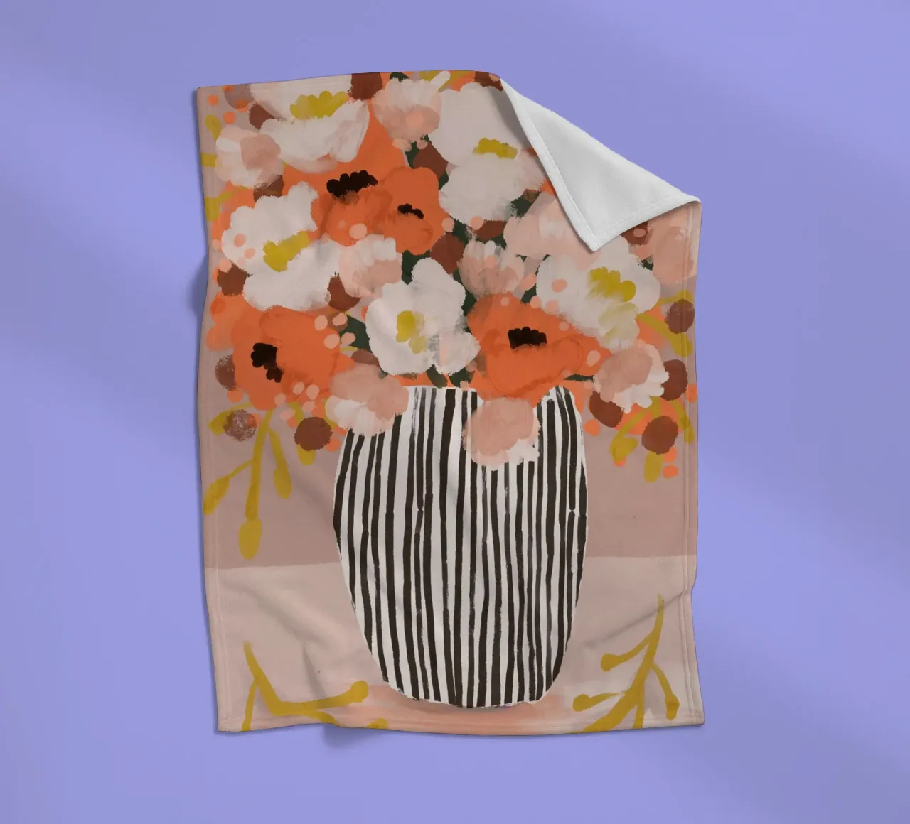 Pastel Flower Impression No 10 coperta in pile da treechild