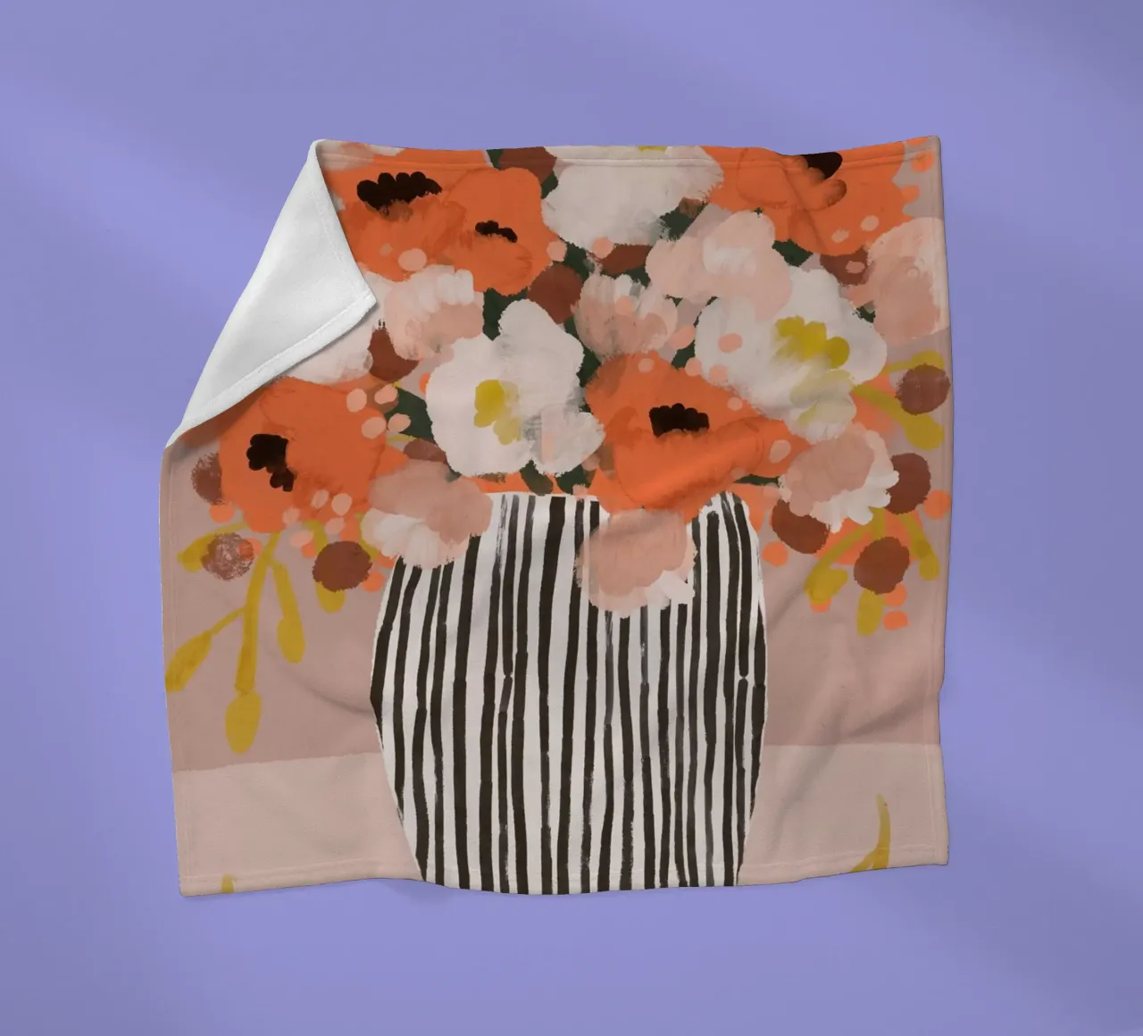 Pastel Flower Impression No 10 coperta in pile da treechild