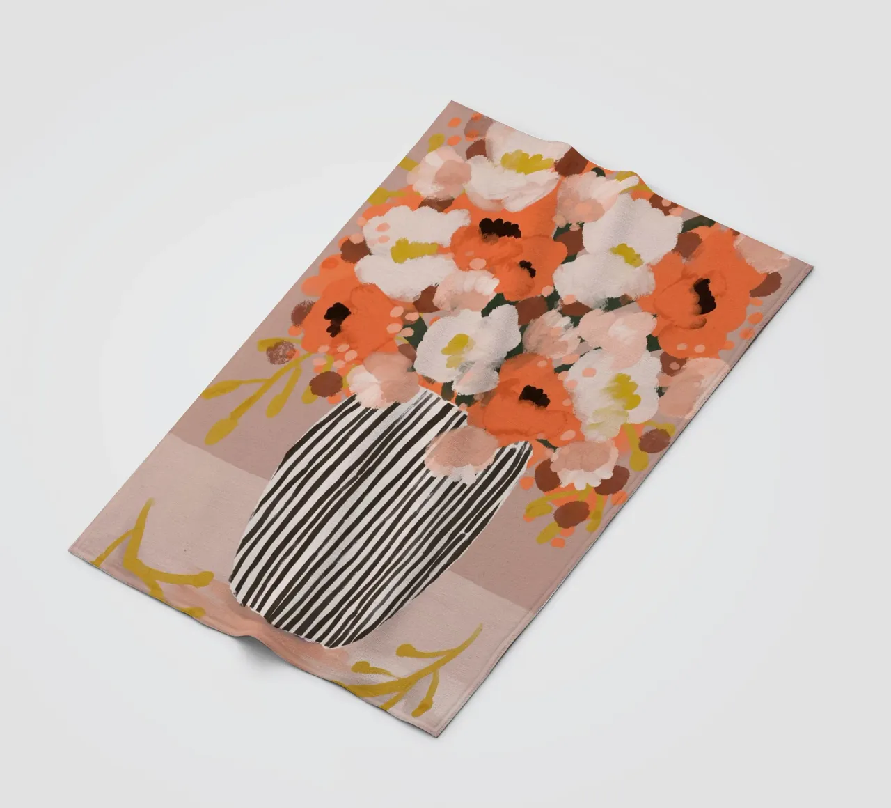 Pastel Flower Impression No 10 coperta in pile da treechild