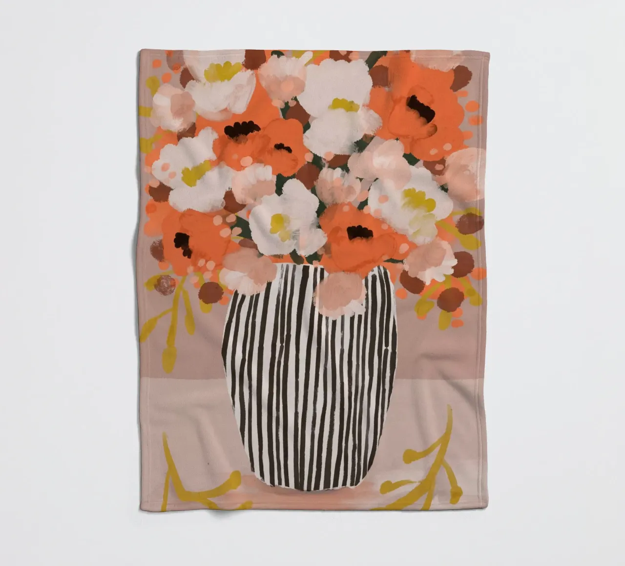 Pastel Flower Impression No 10 coperta in pile da treechild