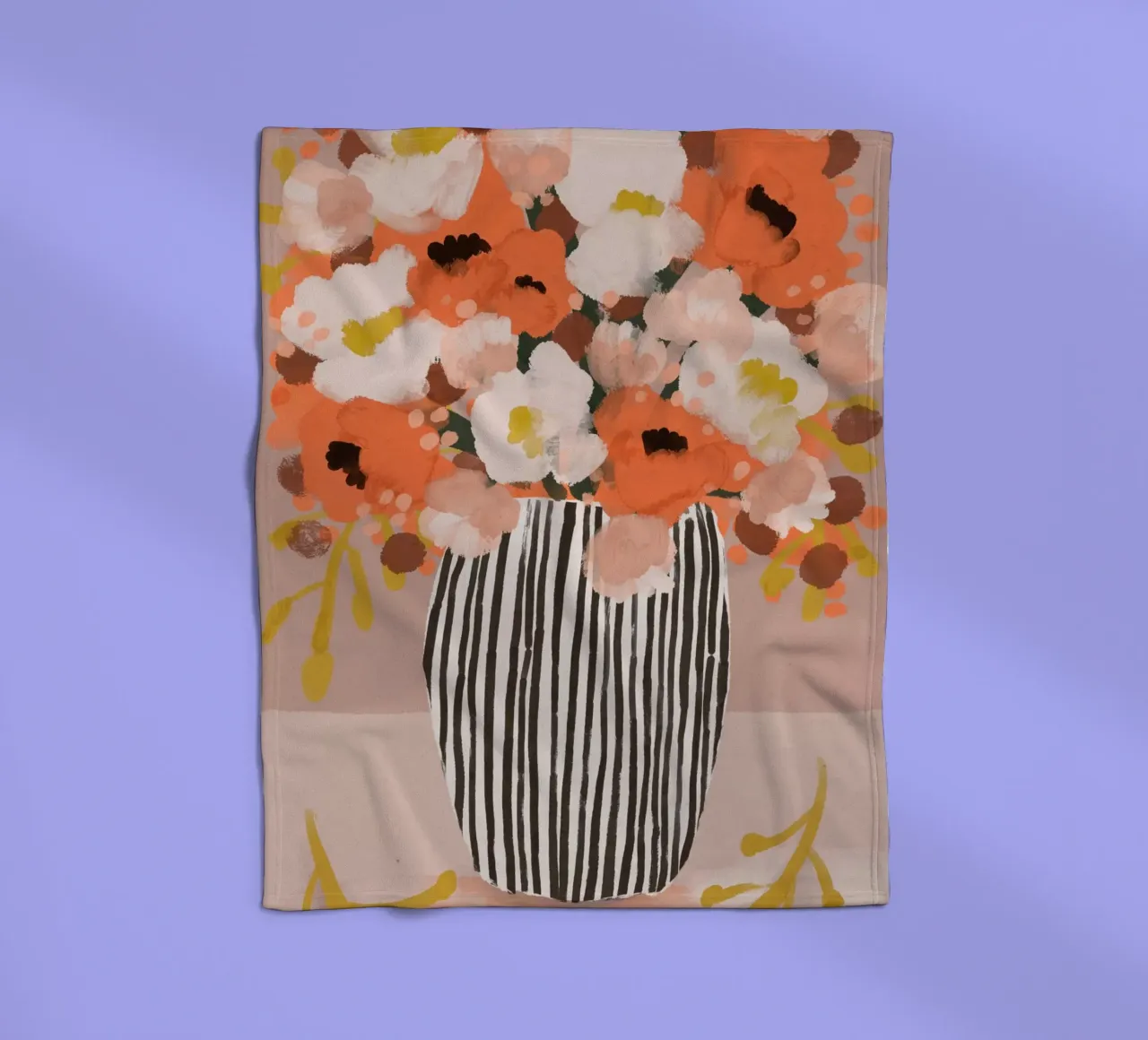 Pastel Flower Impression No 10 coperta in pile da treechild