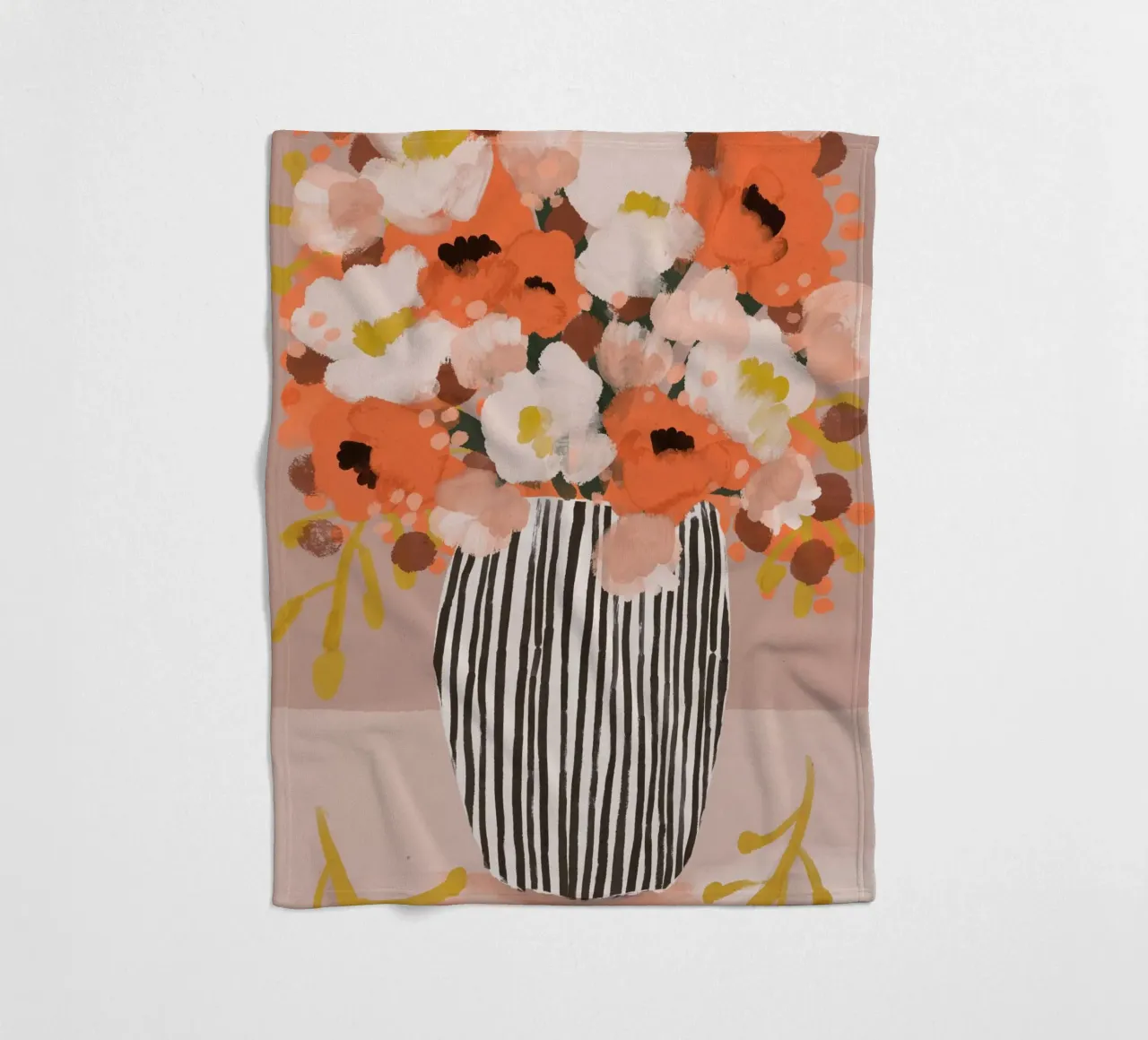 Pastel Flower Impression No 10 coperta in pile da treechild
