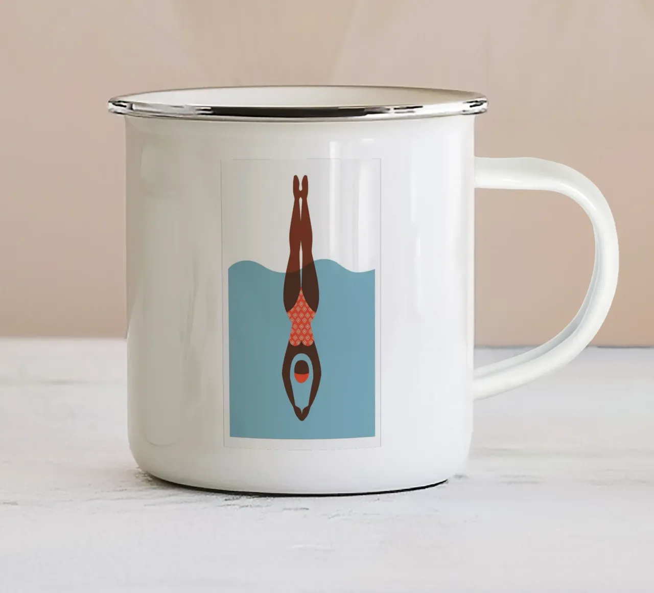 nuotatore tazza in smalto da Craig Harris