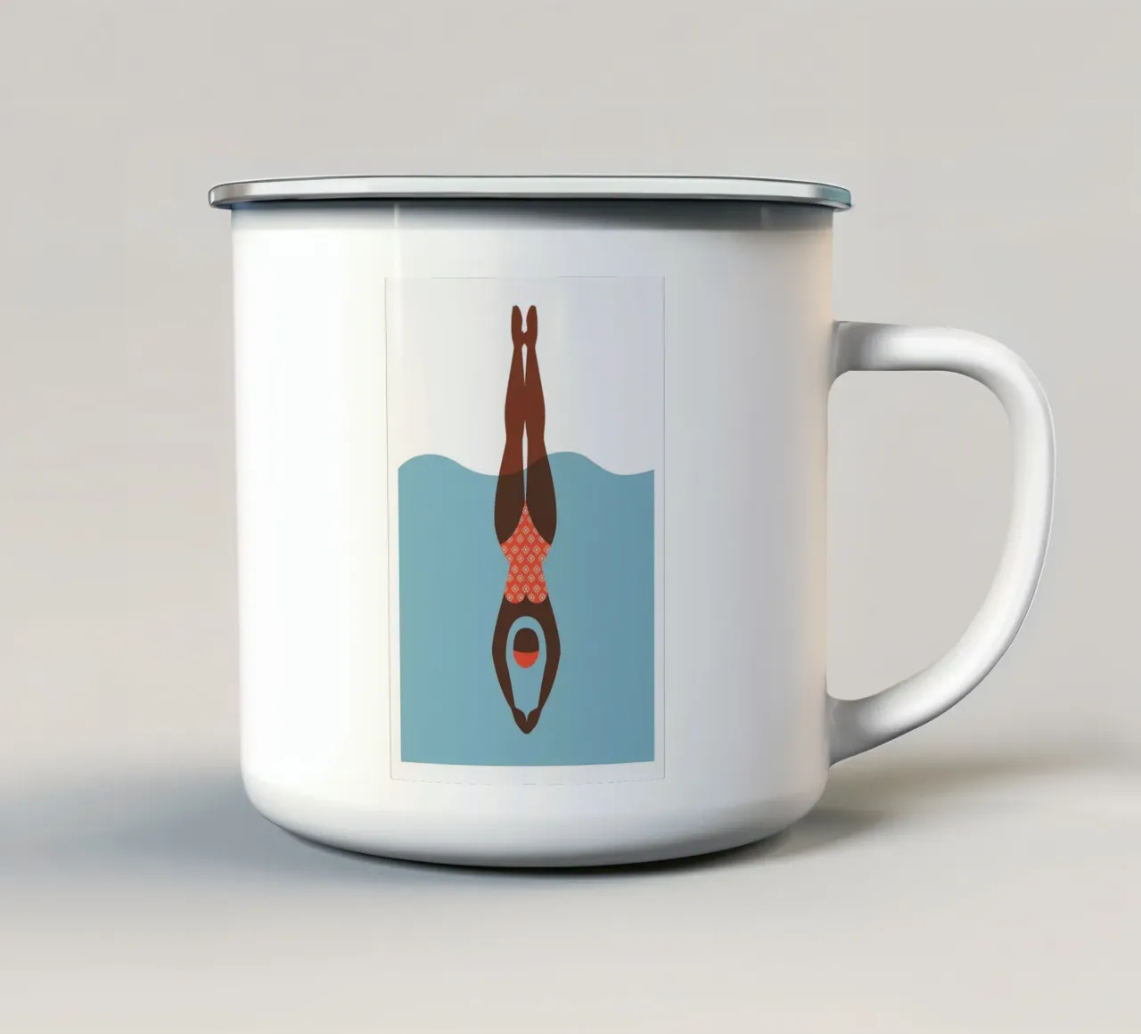 nuotatore tazza in smalto da Craig Harris