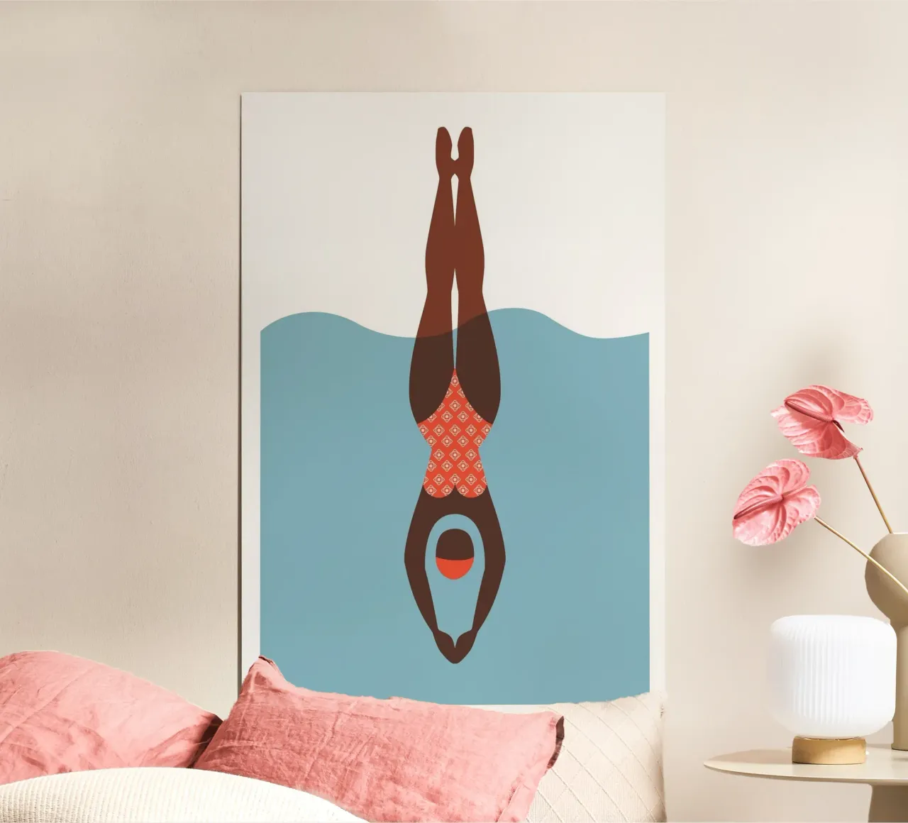 nuotatore poster con telaio in alluminio da Craig Harris