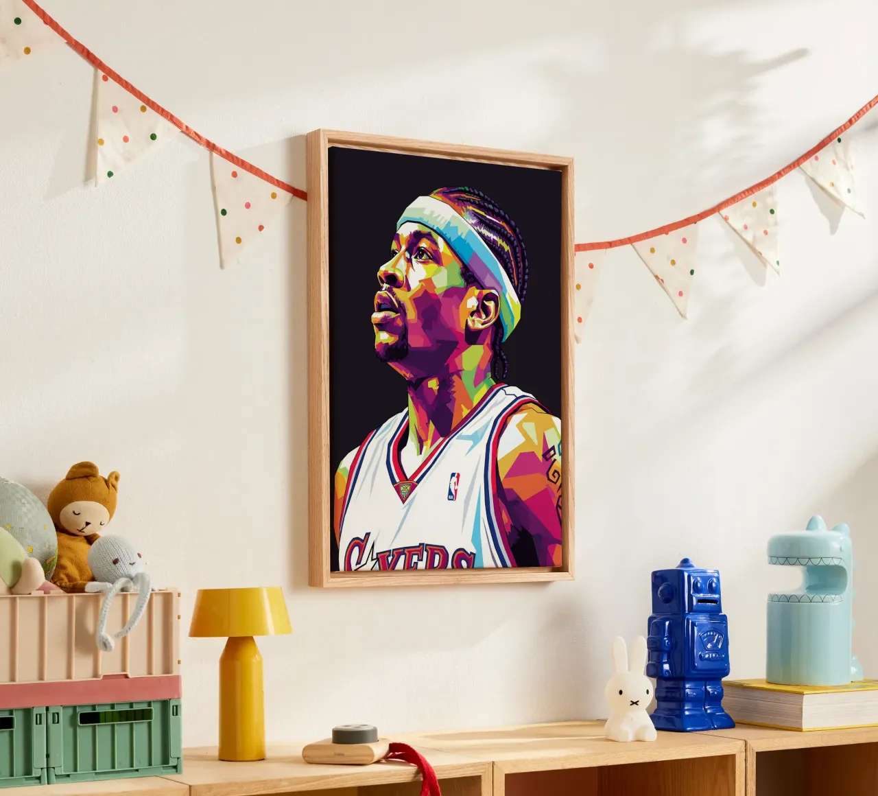Allen Iverson - WPAP art #4 tela con Cornice a cassetta da Hantamrata