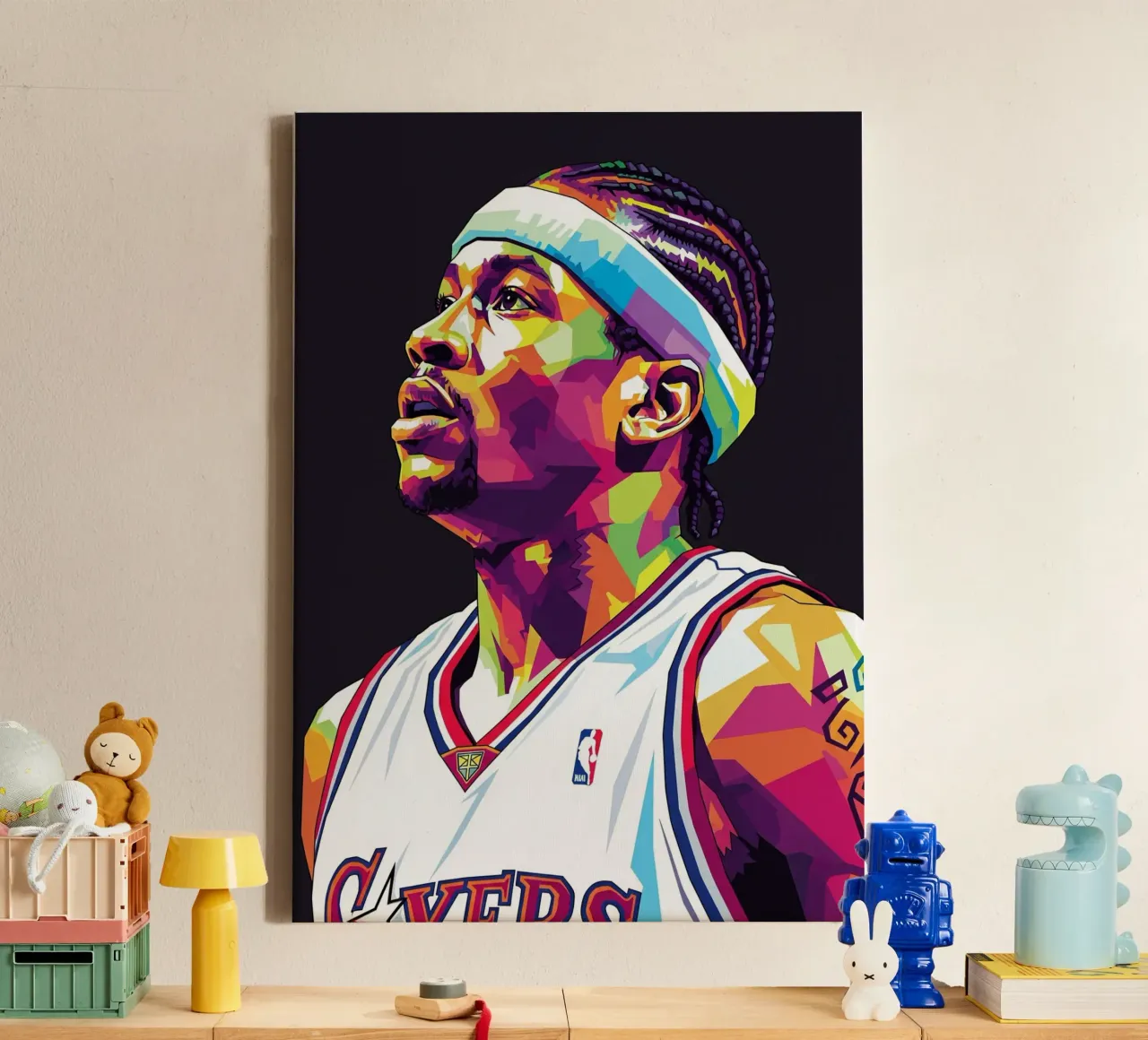Allen Iverson - WPAP art #4 tela con Cornice a cassetta da Hantamrata