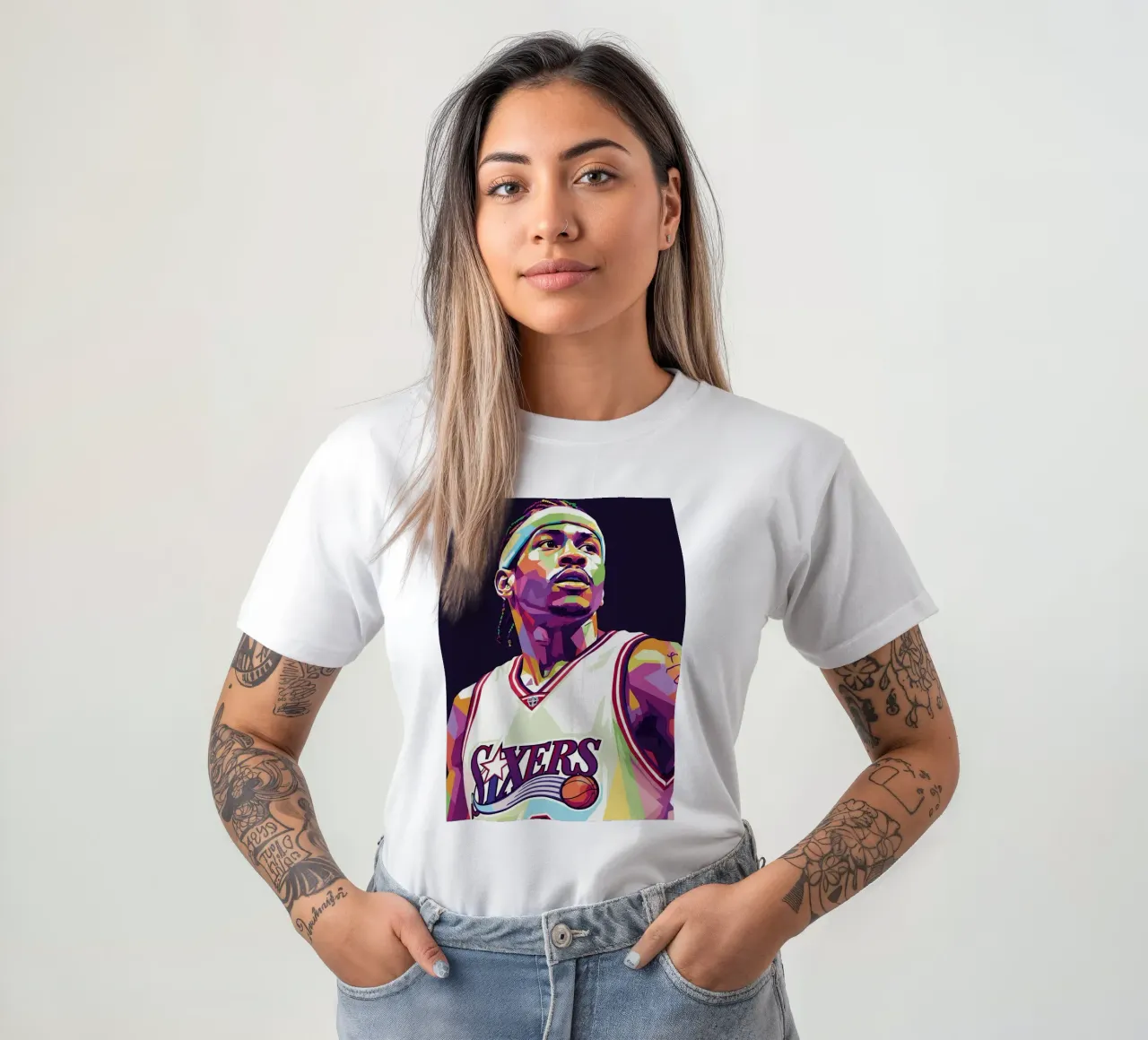 Allen Iverson - WPAP art #5 t-shirt da Hantamrata