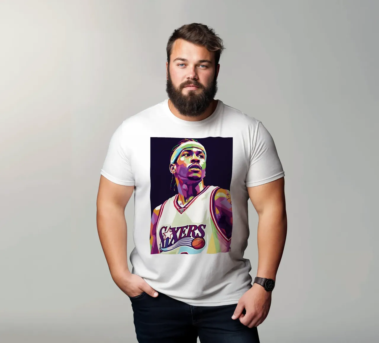 Allen Iverson - WPAP art #5 t-shirt da Hantamrata
