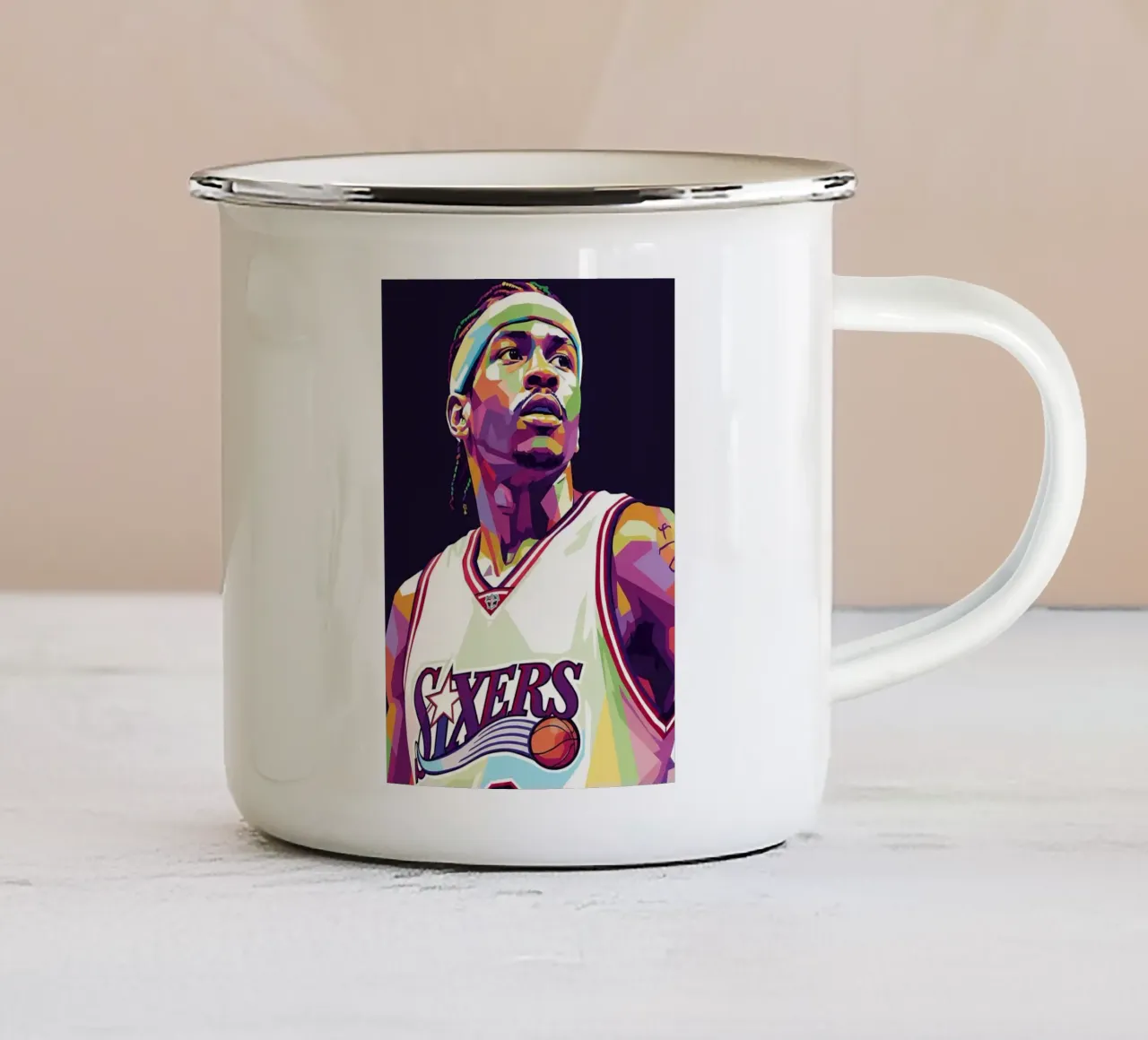 Allen Iverson - WPAP art #5 tazza in smalto da Hantamrata