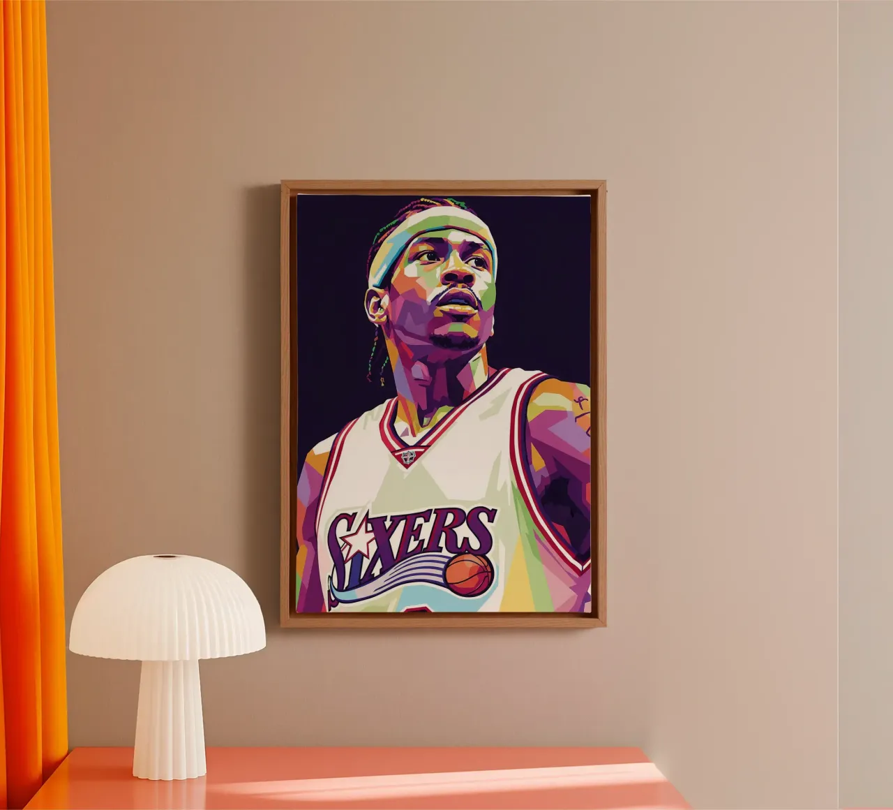 Allen Iverson - WPAP art #5 tela con Cornice a cassetta da Hantamrata